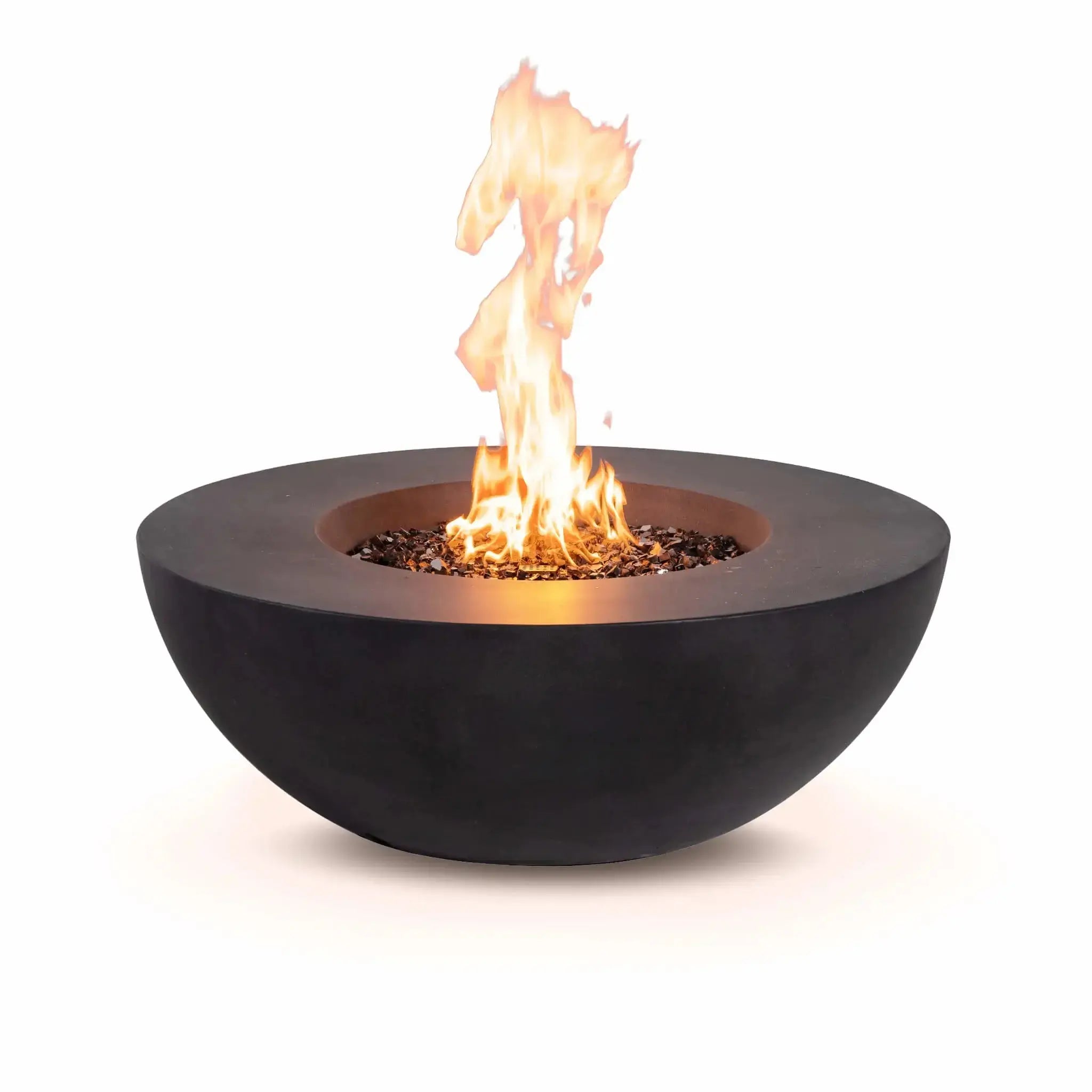 Refuge 43″ Round GFRC Concrete Natural Gas Fire Pit - Flame Havens Flame Havens