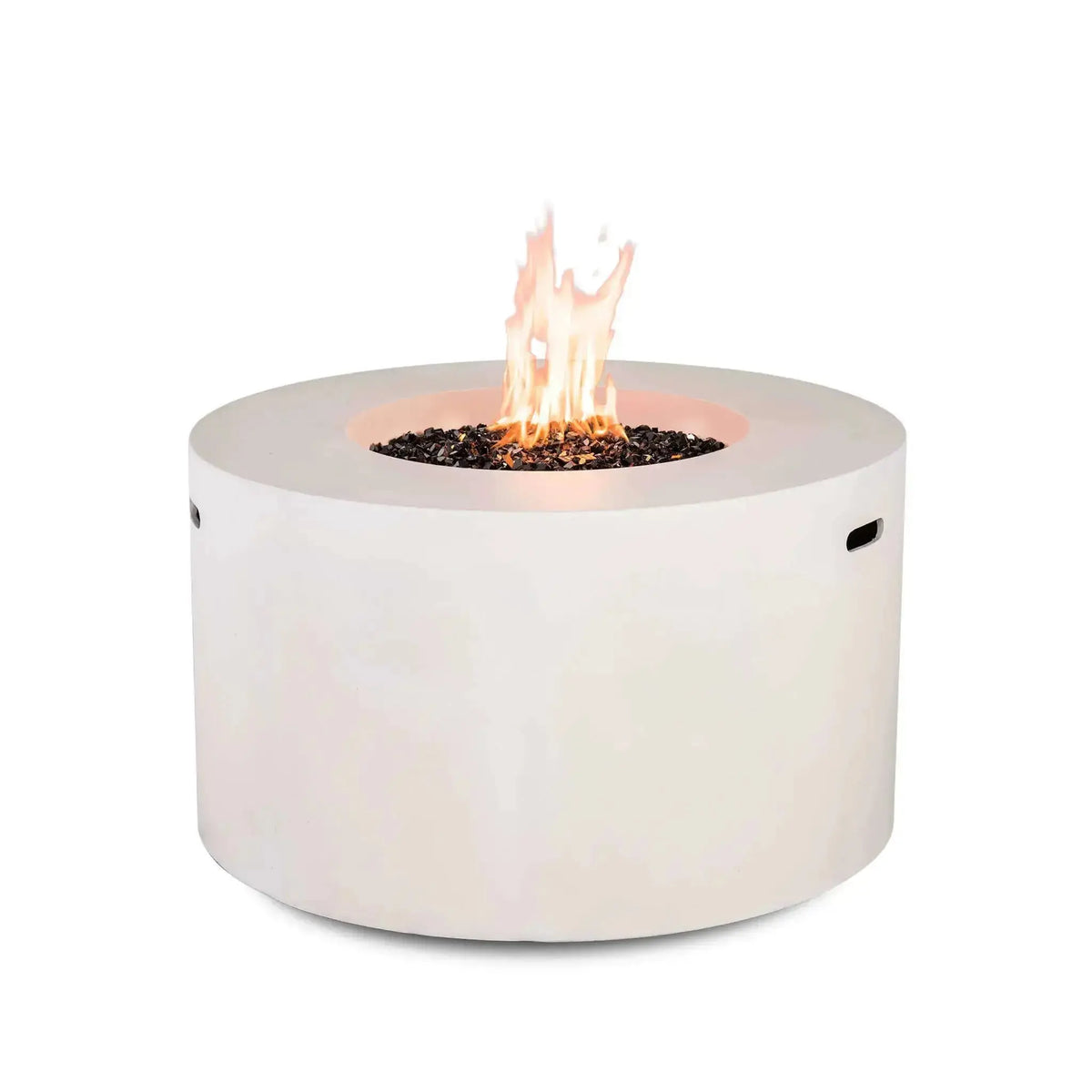Refuge 43″ Round GFRC Concrete Propane Fire Pit with Hidden Tank Drawer – Flame Havens Flame Havens