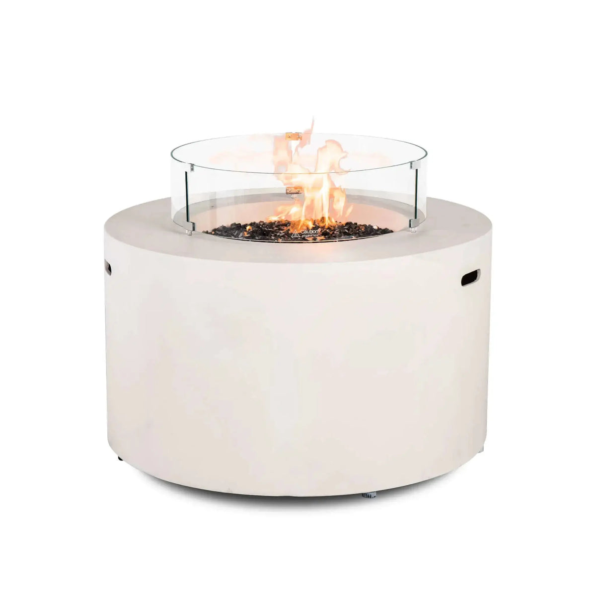 28″ Round Tempered Glass Fire Pit Wind Guard - Flame Havens Flame Havens