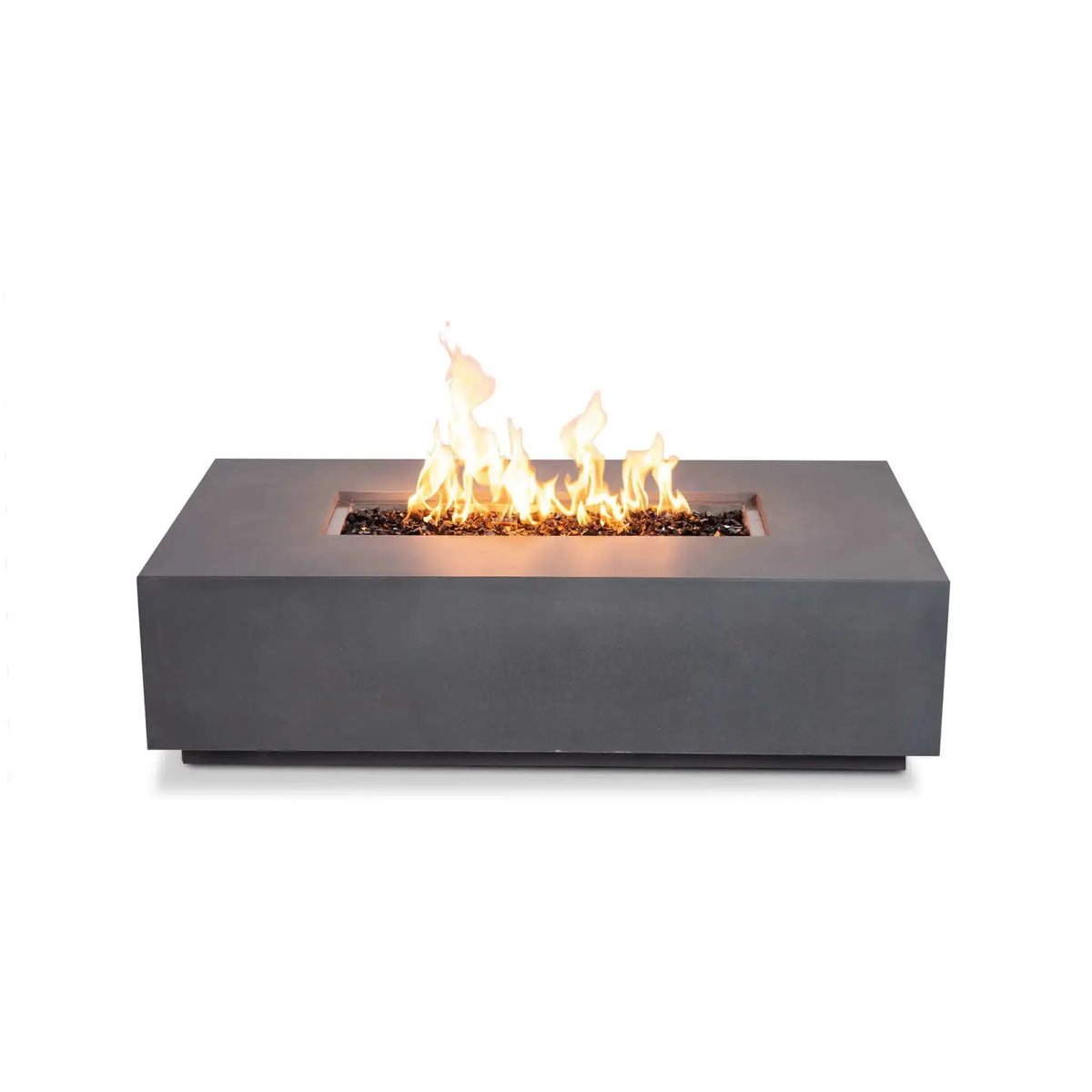 Refuge 56″ x 30″ Rectangular GFRC Concrete Natural Gas Fire Pit - Flame Havens Flame Havens
