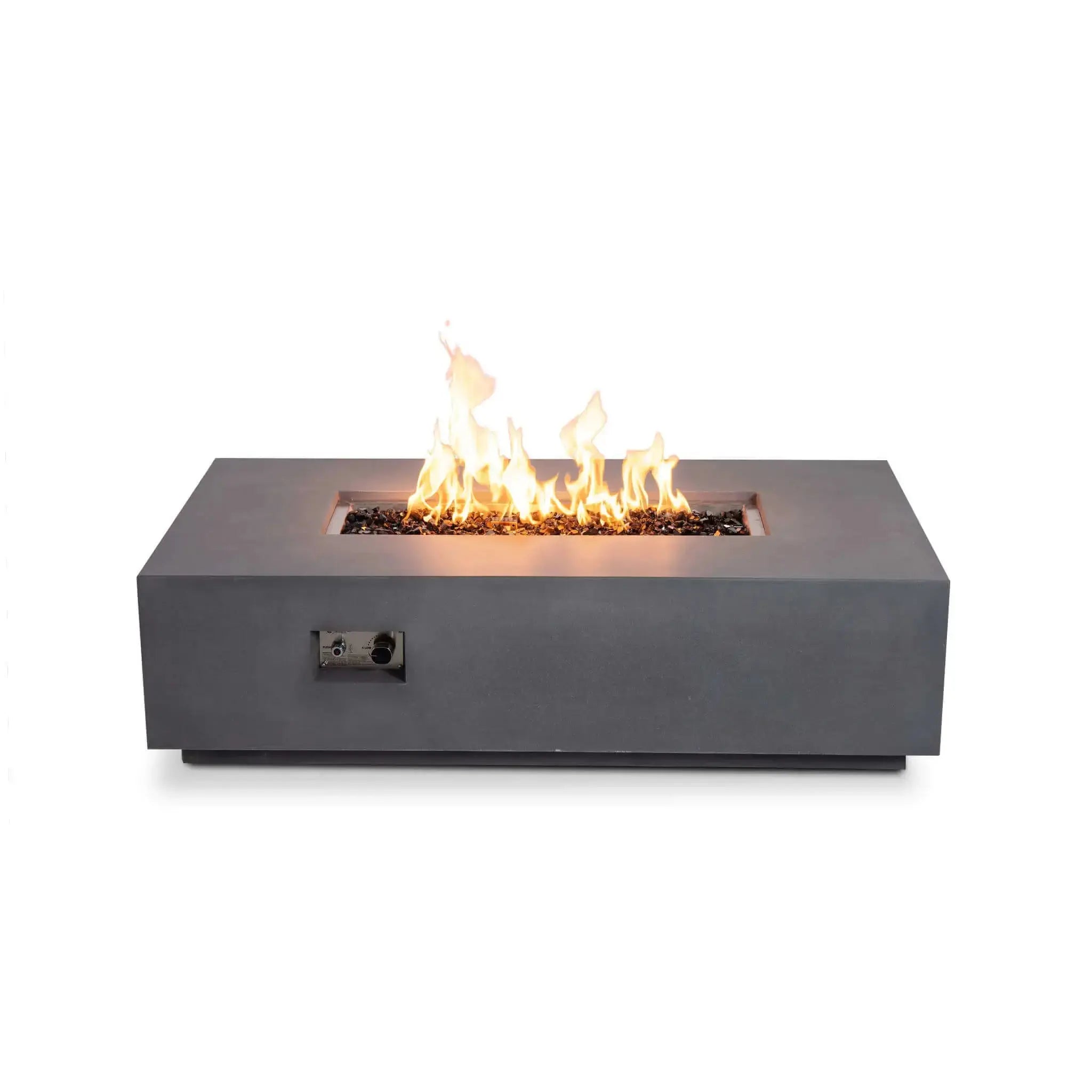 Refuge 56″ x 30″ Rectangular GFRC Concrete Natural Gas Fire Pit - Flame Havens Flame Havens