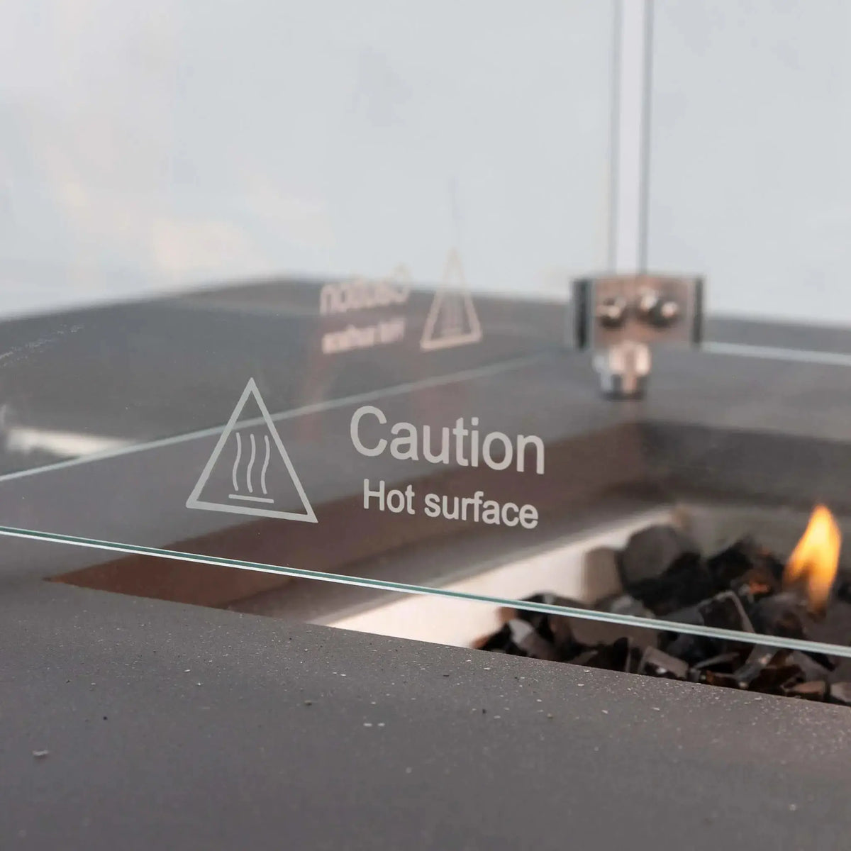 36″ x 14″ Rectangular Tempered Glass Fire Pit Wind Guard - Flame Havens Flame Havens