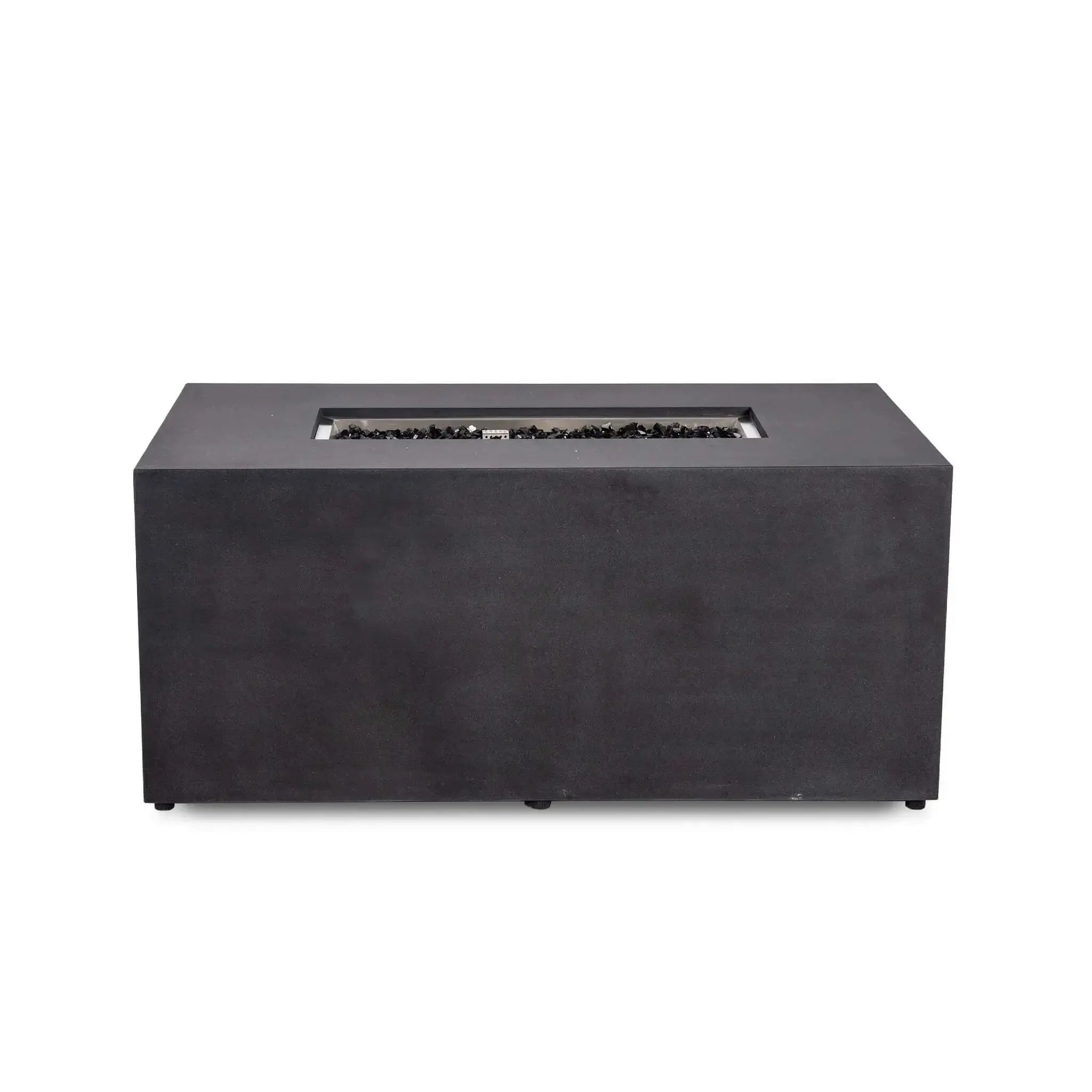 Refuge 56″ x 30″ Rectangular GFRC Concrete Propane Fire Pit with Hidden Tank Drawer – Flame Havens Flame Havens