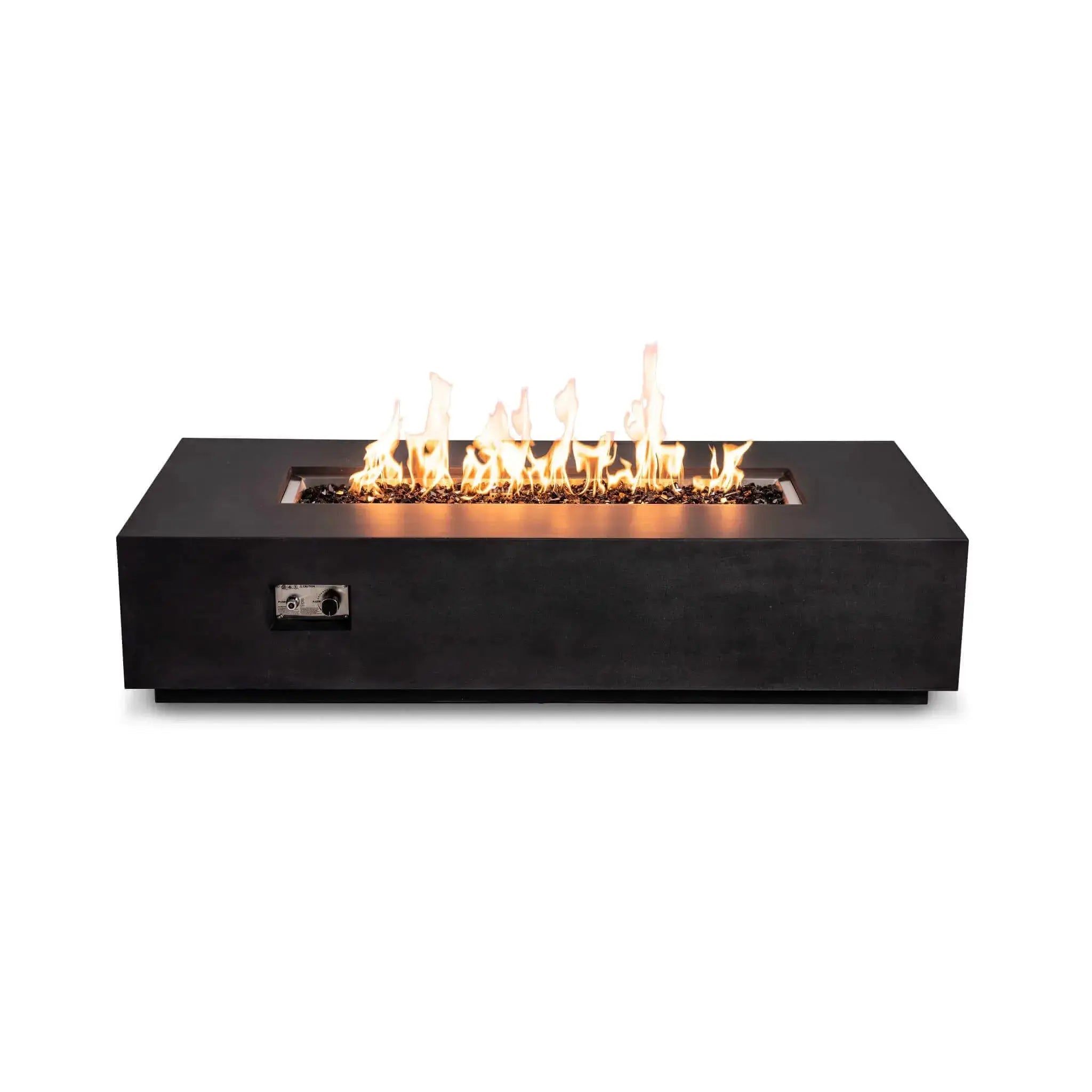 Refuge 68″ x 30″ Rectangular GFRC Concrete Natural Gas Fire Pit - Flame Havens Flame Havens