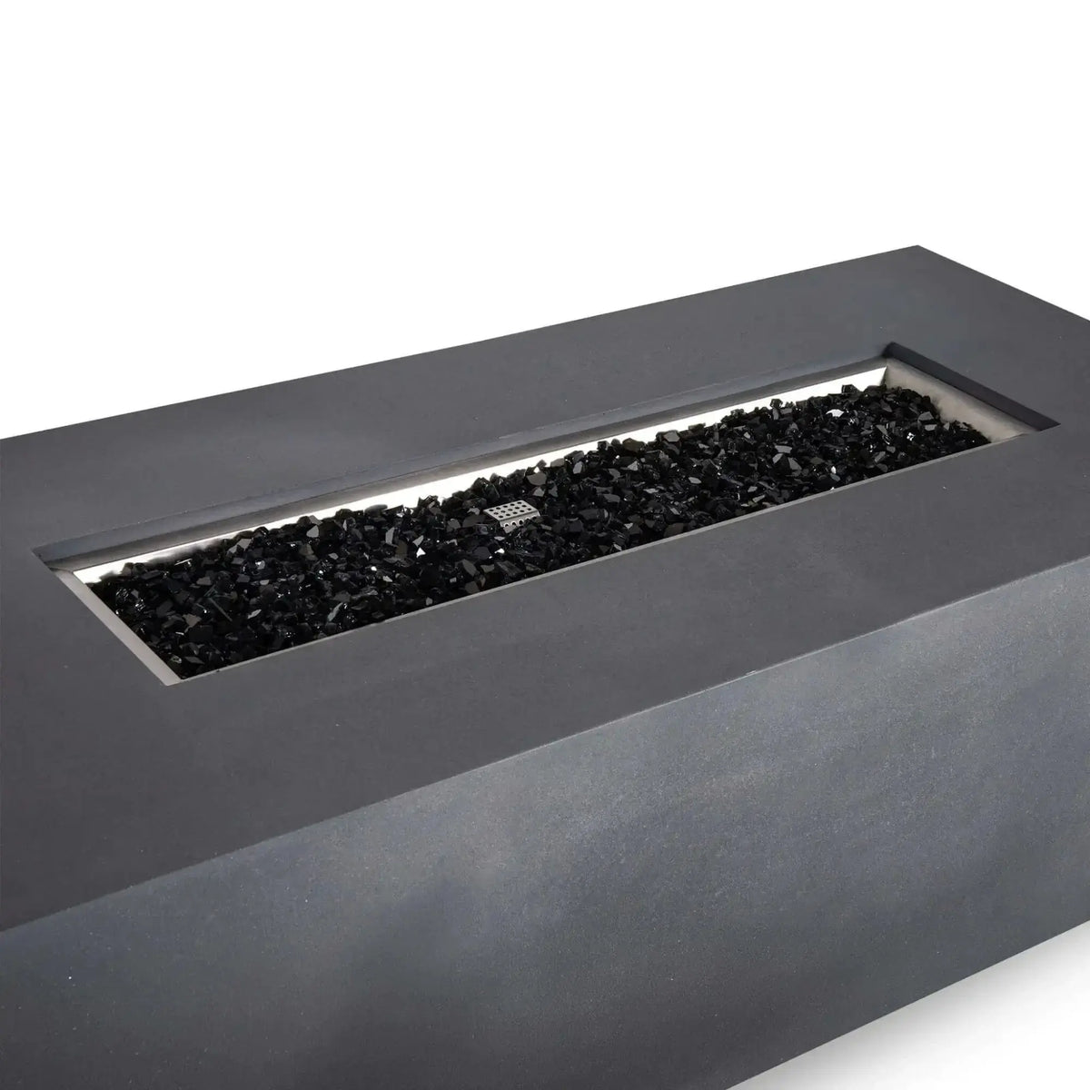 Refuge 68″ x 30″ Rectangular GFRC Concrete Propane Fire Pit with Hidden Tank Drawer – Flame Havens Flame Havens