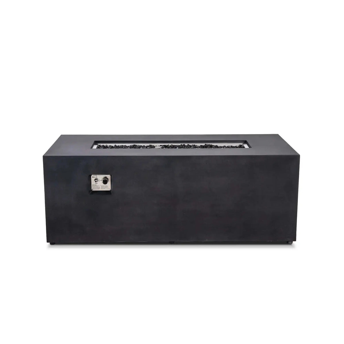 Refuge 68″ x 30″ Rectangular GFRC Concrete Propane Fire Pit with Hidden Tank Drawer – Flame Havens Flame Havens