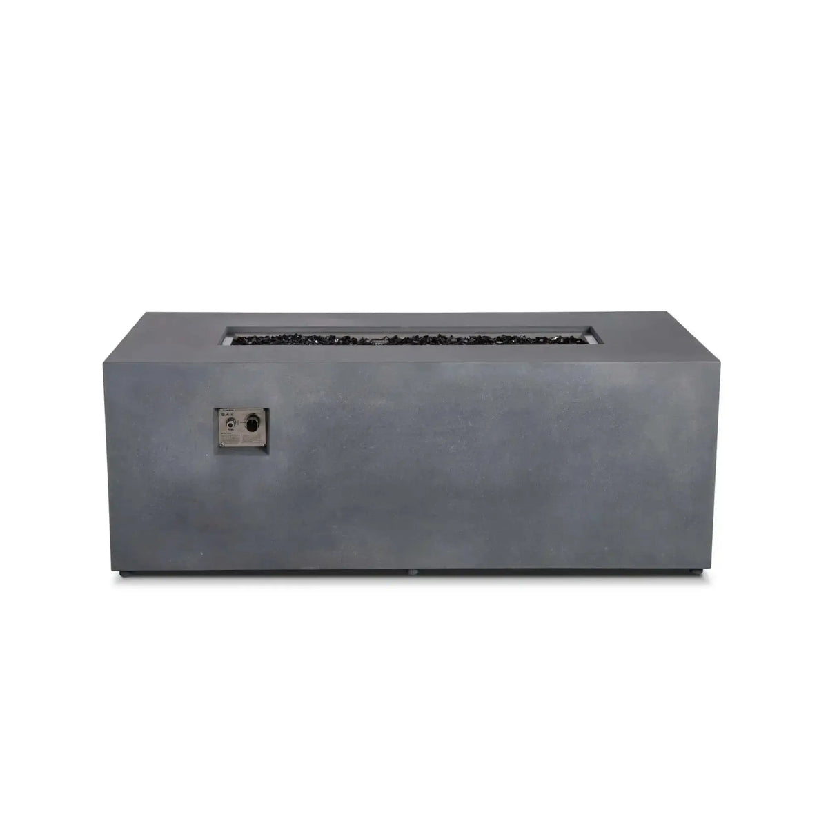 Refuge 68″ x 30″ Rectangular GFRC Concrete Propane Fire Pit with Hidden Tank Drawer – Flame Havens Flame Havens