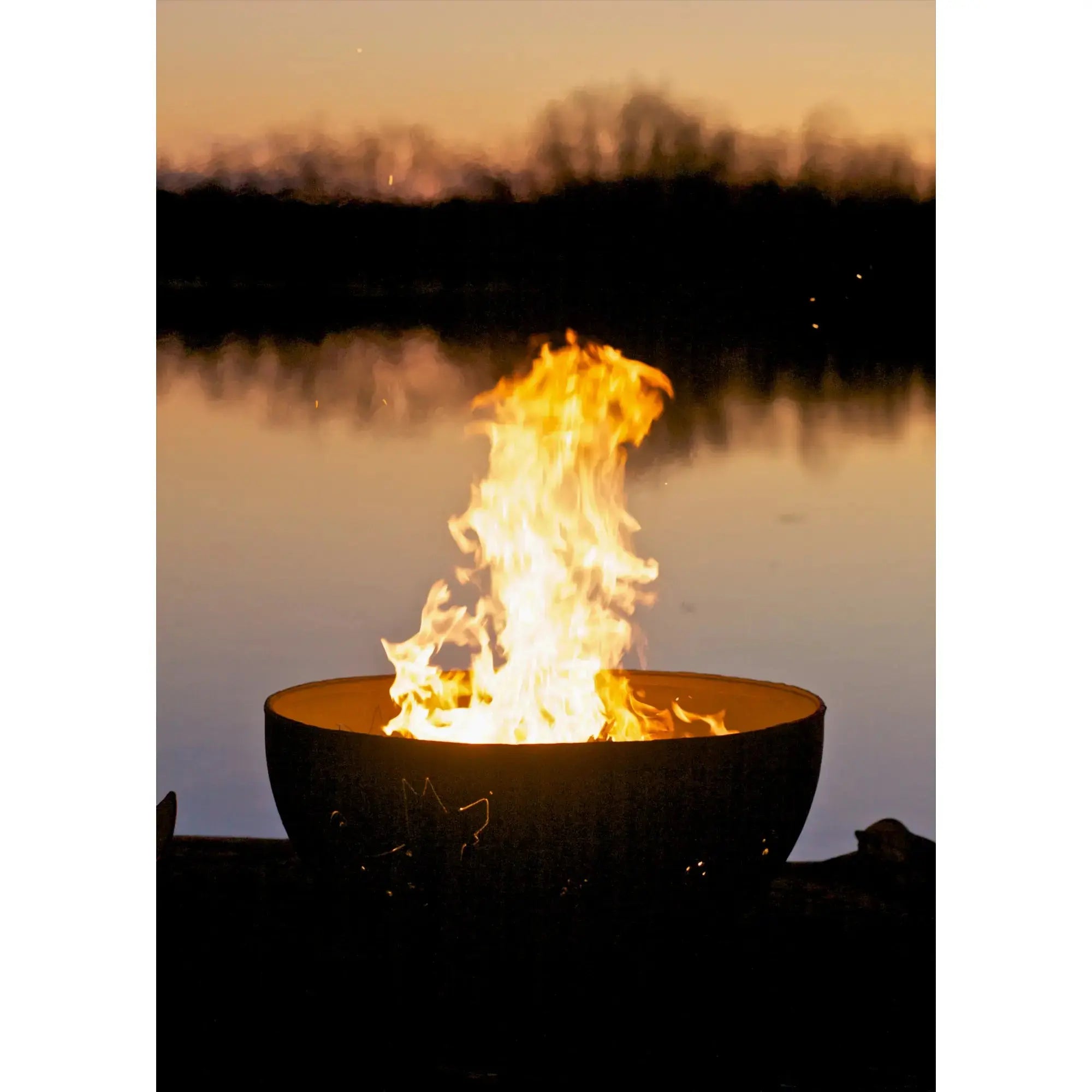 Funky Dog 36″ Round Wood Burning Fire Pit – Carbon Steel by Fire Pit Art Fire Pit Art