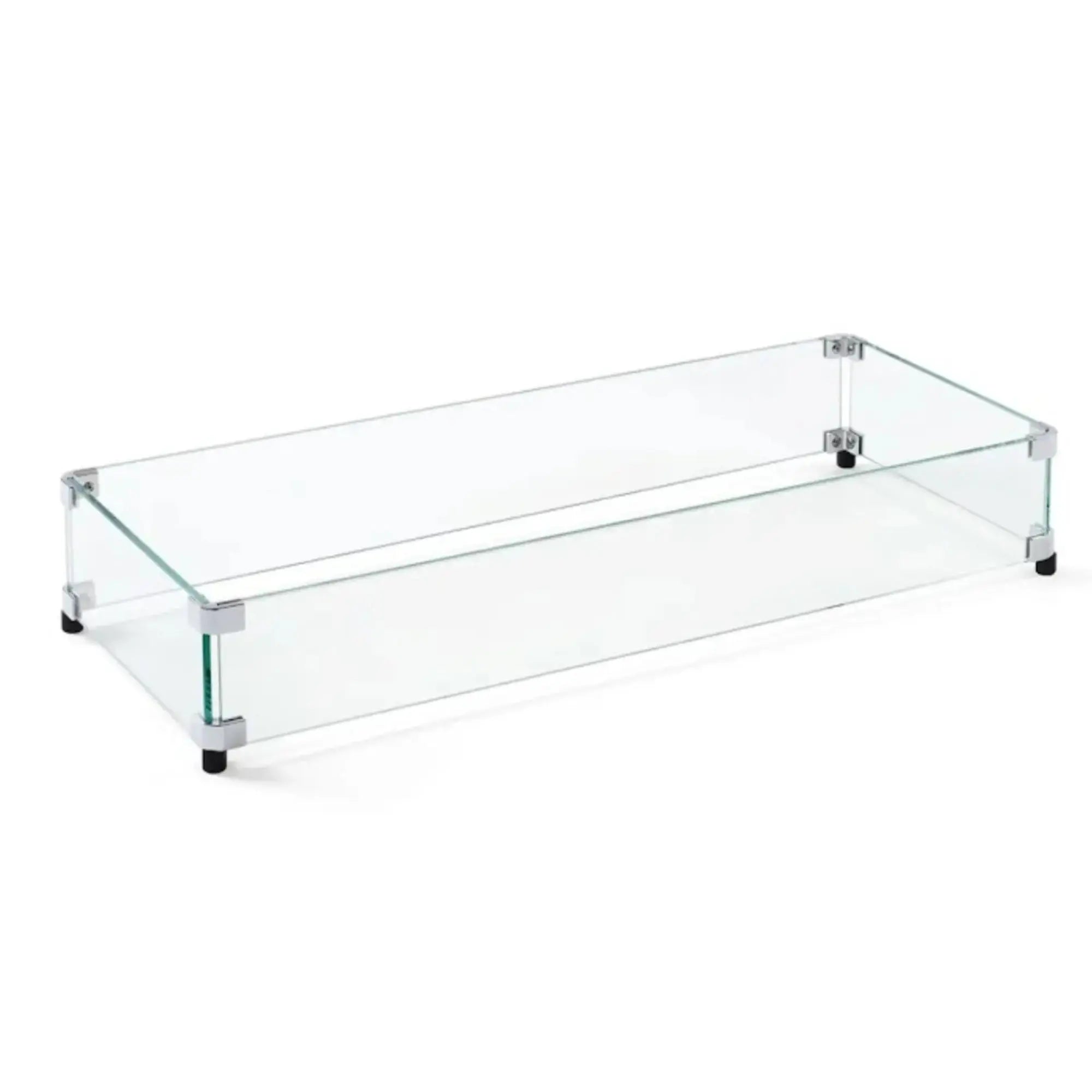 74" Linear Glass Wind Guard - Outdoor GreatRoom Company The Outdoor GreatRoom Company