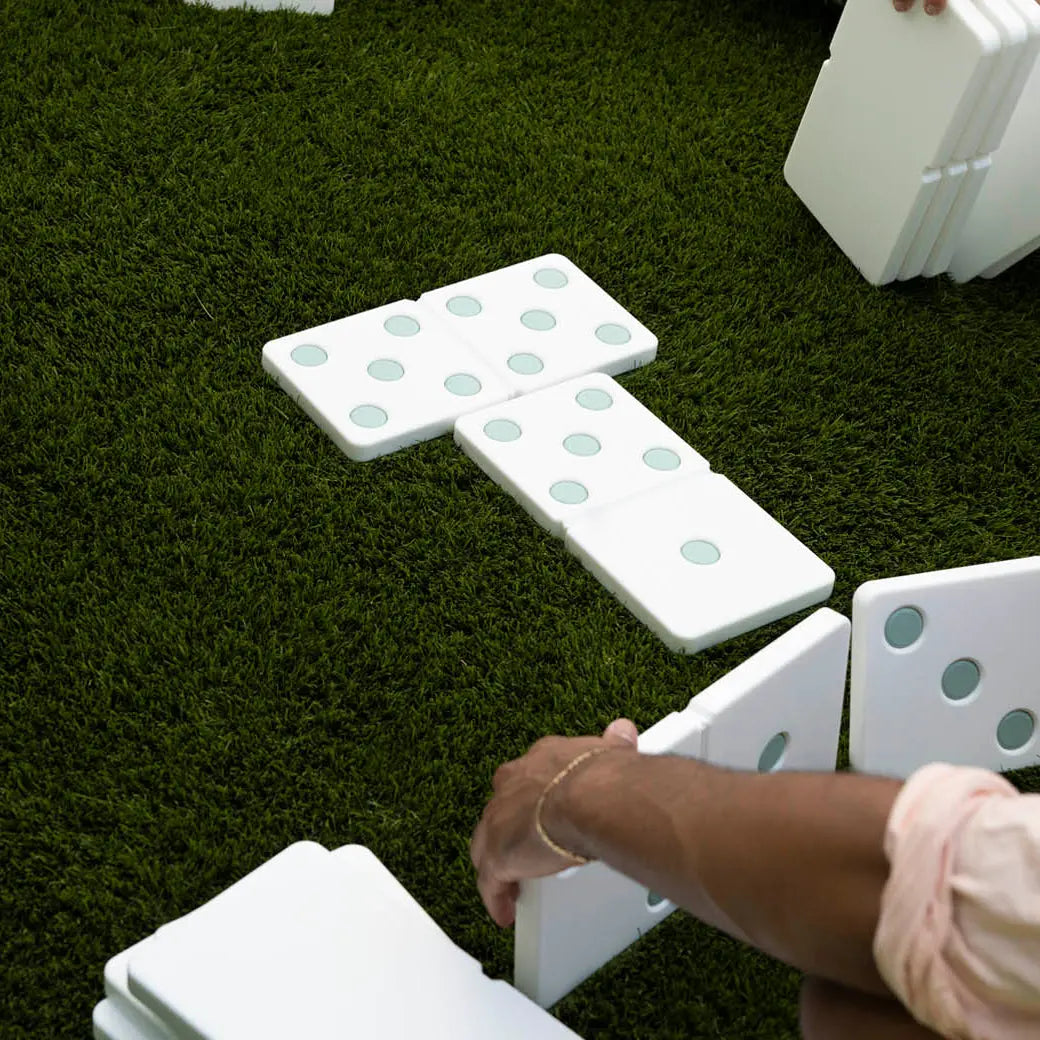 Ledge Lounger Giant Dominoes Resin Outdoor Game Set - view 2