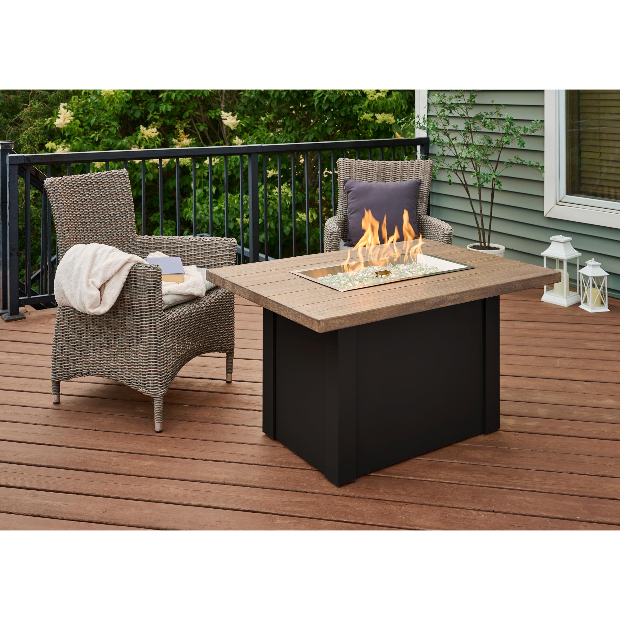 Havenwood 44″ Rectangular Gas Fire Table – Concrete Top by The Outdoor GreatRoom Company