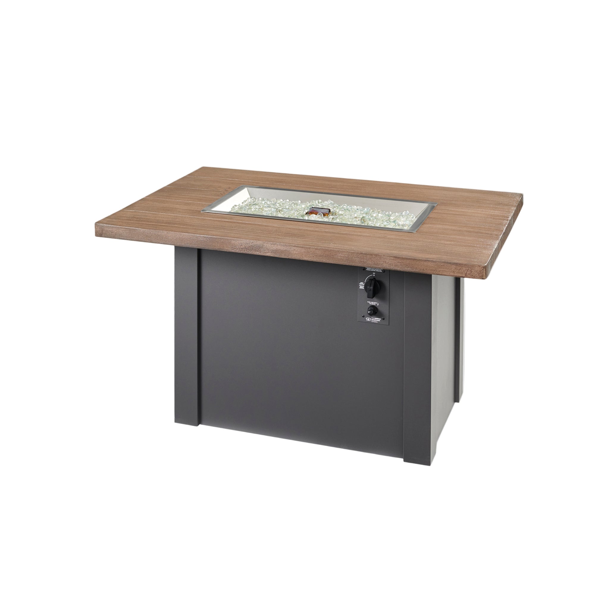 Havenwood 44″ Rectangular Gas Fire Table – Concrete Top by The Outdoor GreatRoom Company