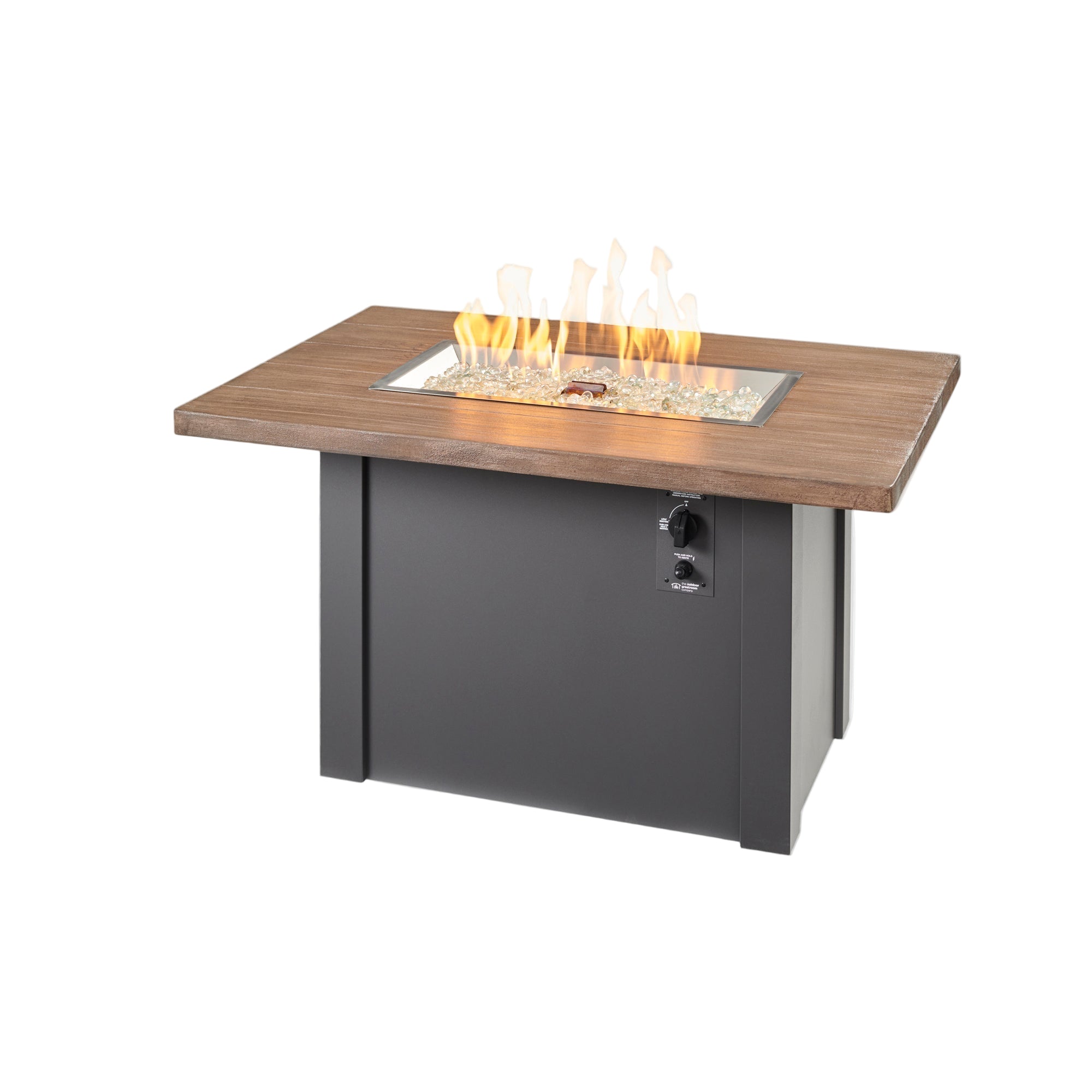 Havenwood 44″ Rectangular Gas Fire Table – Concrete Top by The Outdoor GreatRoom Company