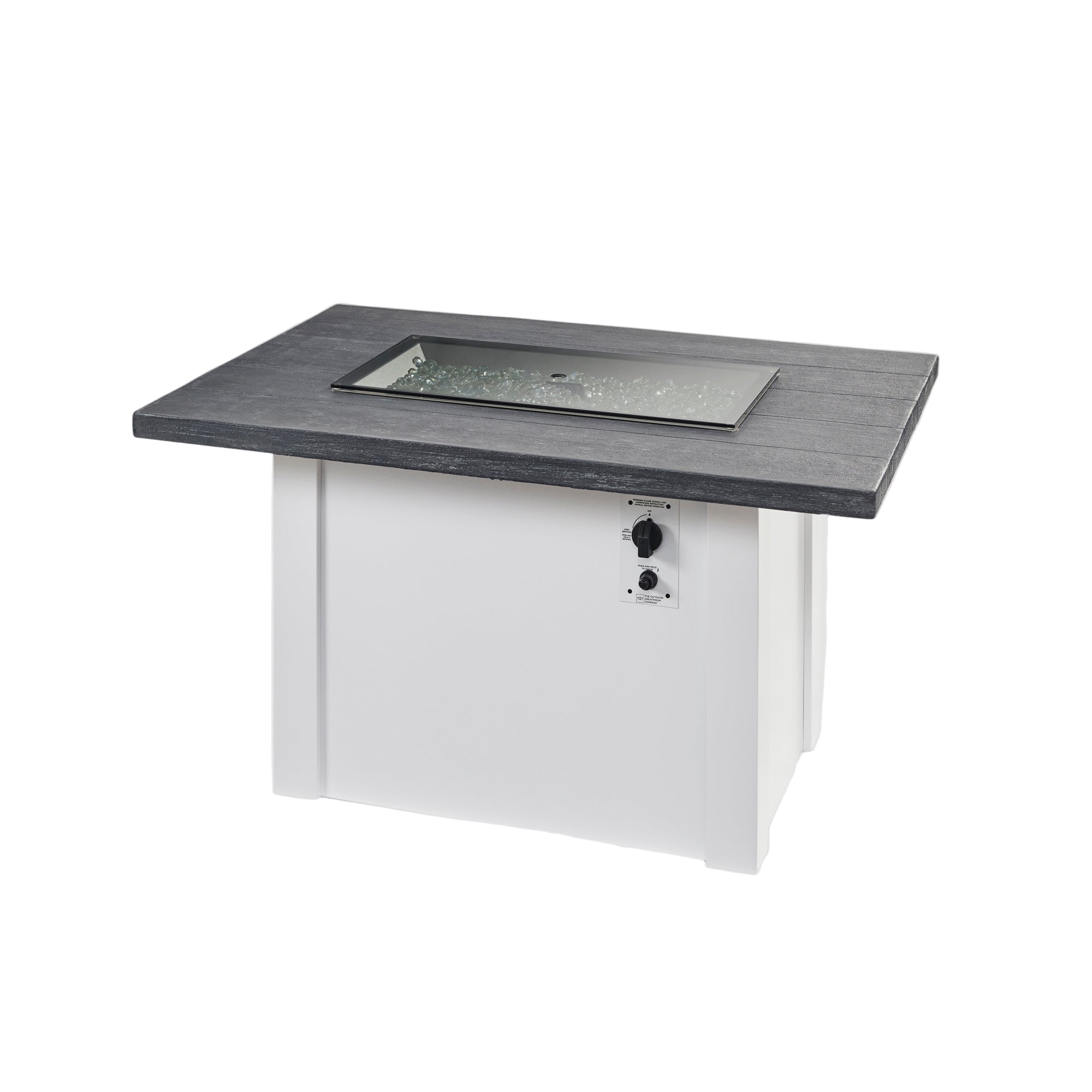 Havenwood 44″ Rectangular Gas Fire Table – Concrete Top by The Outdoor GreatRoom Company