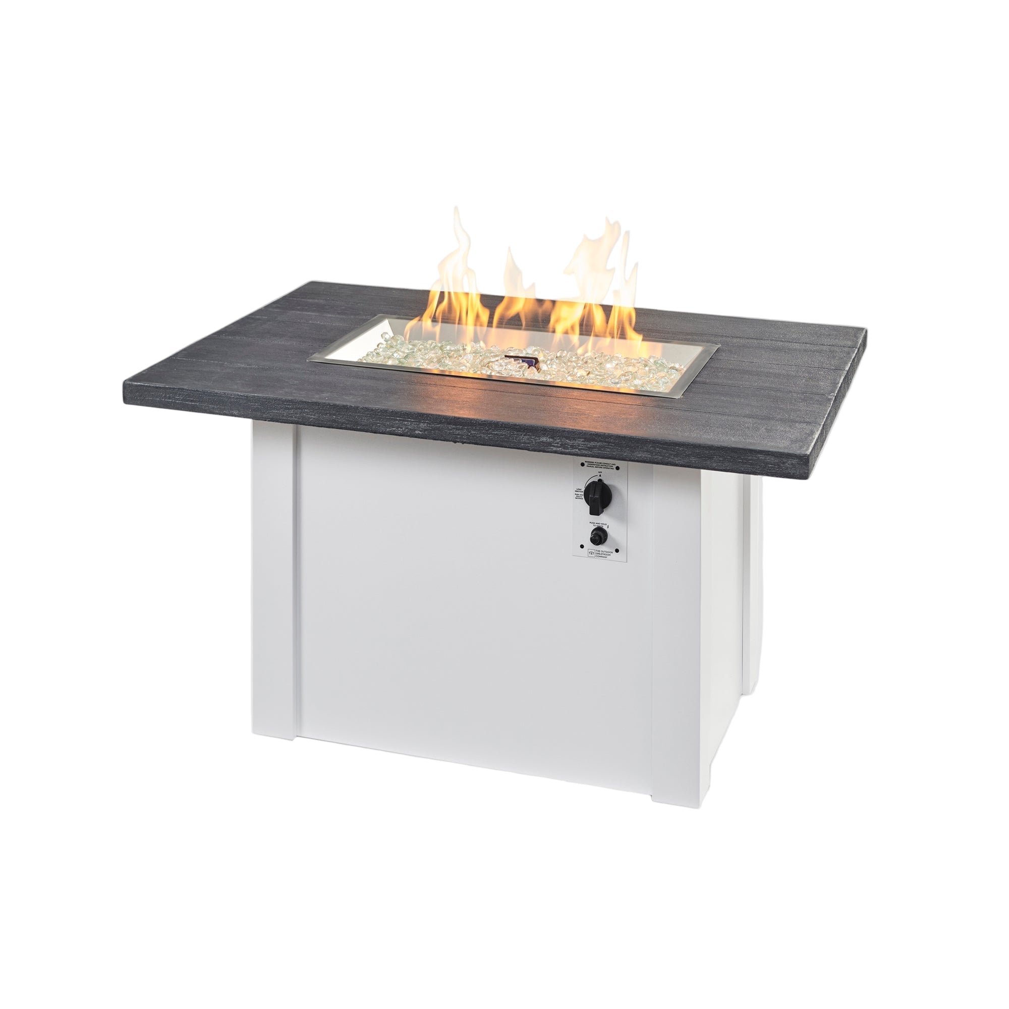 Havenwood 44″ Rectangular Gas Fire Table – Concrete Top by The Outdoor GreatRoom Company