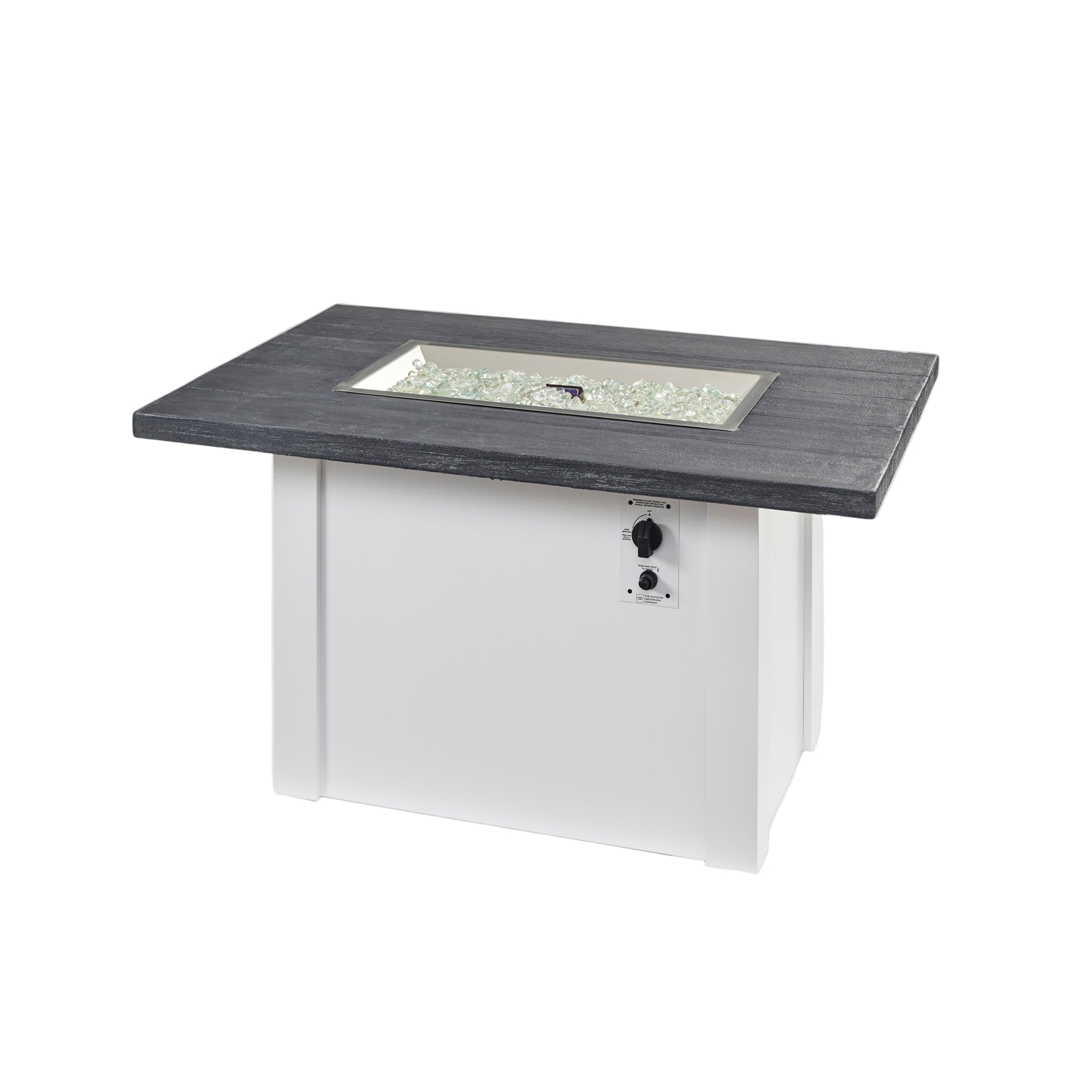Havenwood 44″ Rectangular Gas Fire Table – Concrete Top by The Outdoor GreatRoom Company