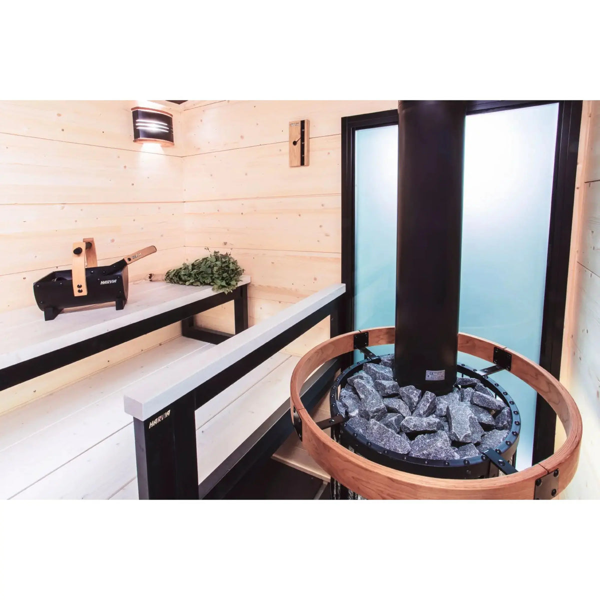 Harvia Legend 240 DUO 21 kW Wood-Burning Sauna Stove with Fireplace Harvia