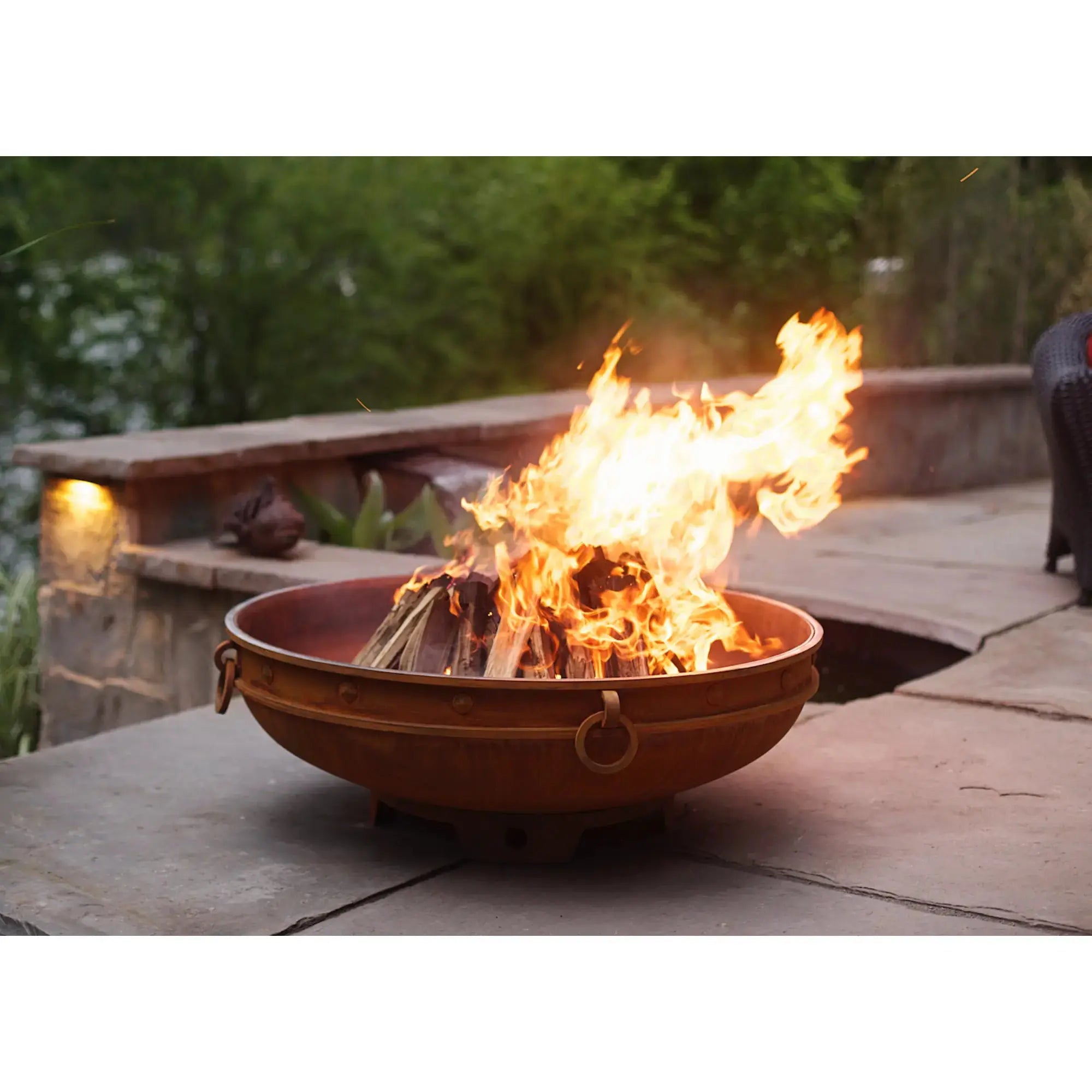 Emperor 37″ Round Wood Burning Fire Pit – Carbon Steel by Fire Pit Art Fire Pit Art
