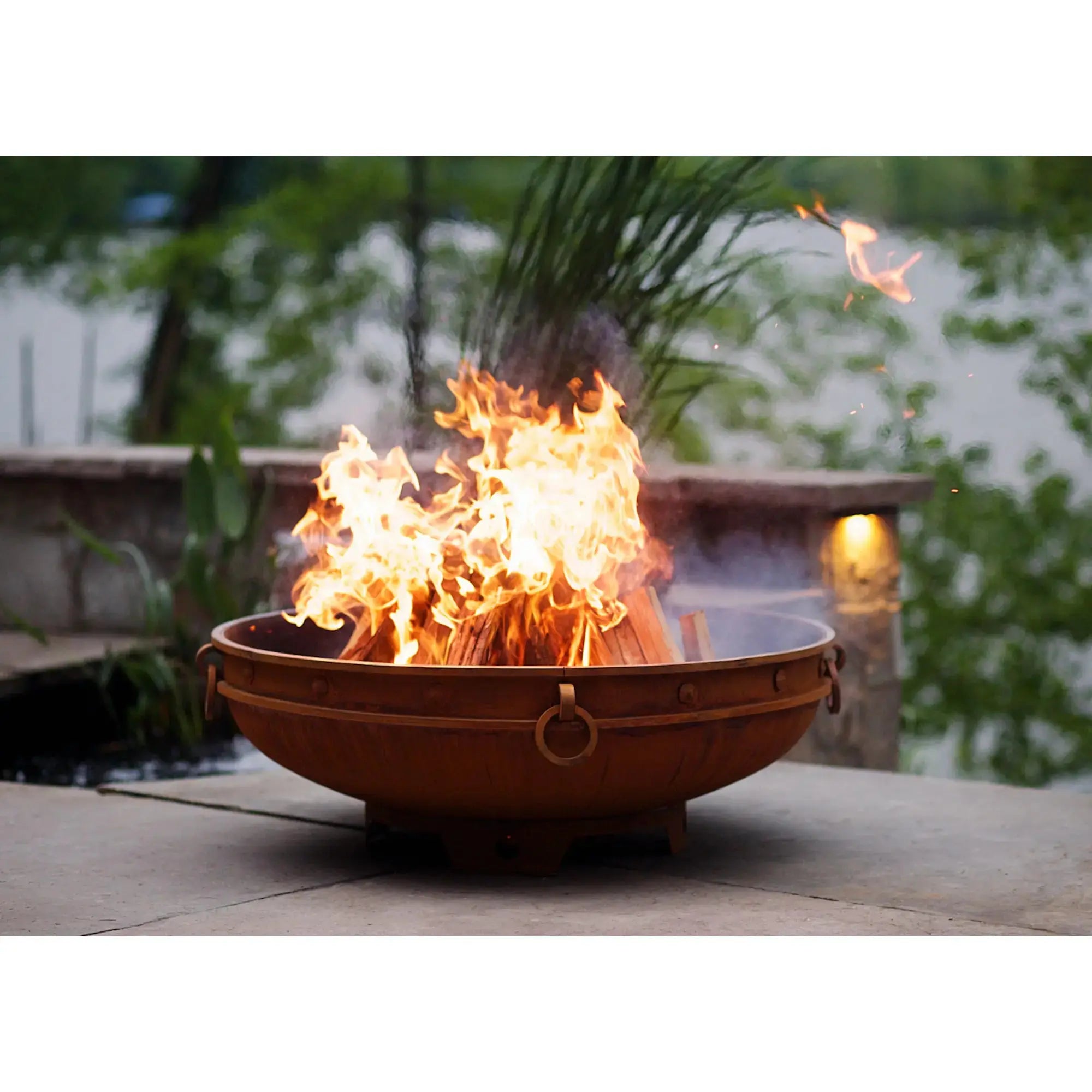 Emperor 37″ Round Wood Burning Fire Pit – Carbon Steel by Fire Pit Art Fire Pit Art