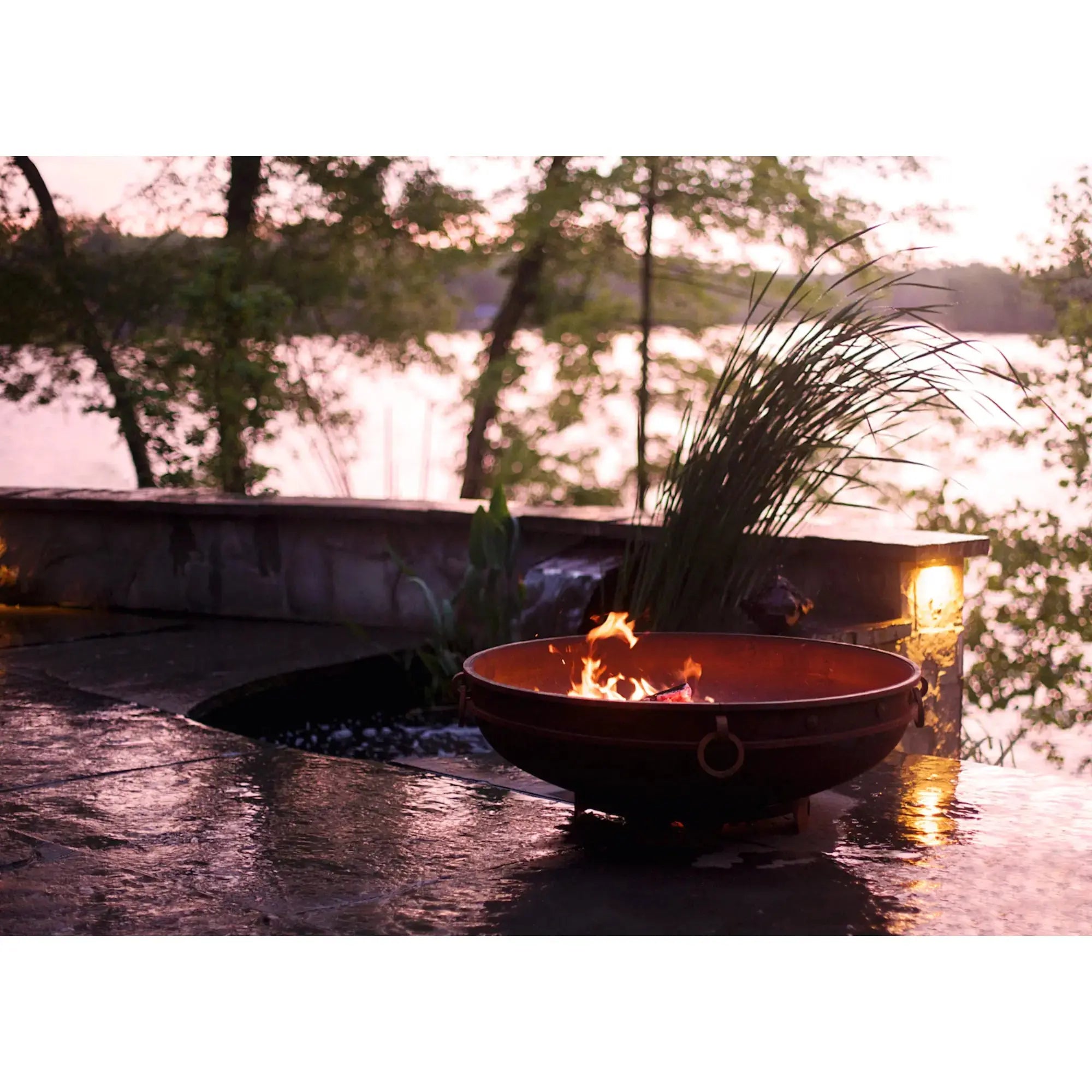 Emperor 37″ Round Wood Burning Fire Pit – Carbon Steel by Fire Pit Art Fire Pit Art