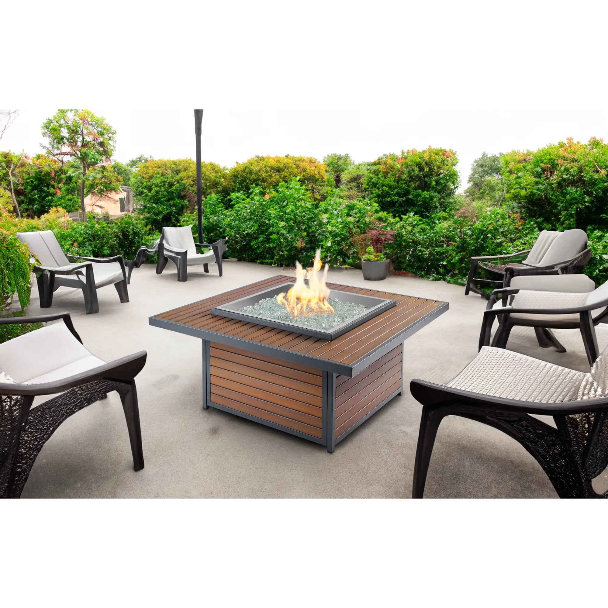 Kenwood & Brooks 40″ Square Gas Fire Table – The Outdoor GreatRoom Company