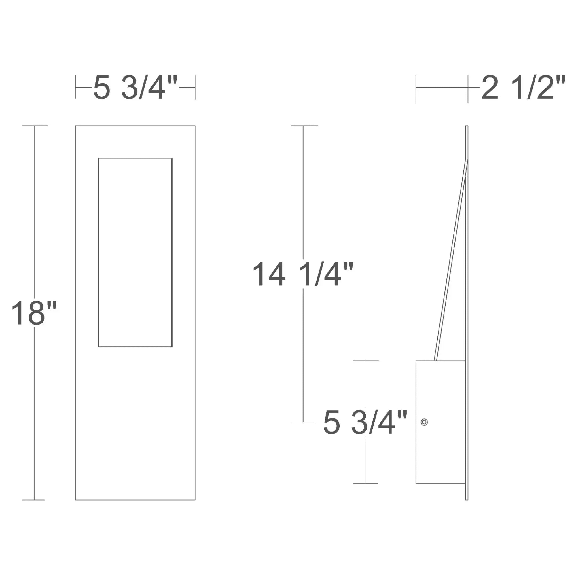 Alteck Bend 18-Inch Dark Bronze Oxide 5-CCT LED Outdoor Wall Light - Wet Rated - AW0155-5CCT-W-DBO Alteck