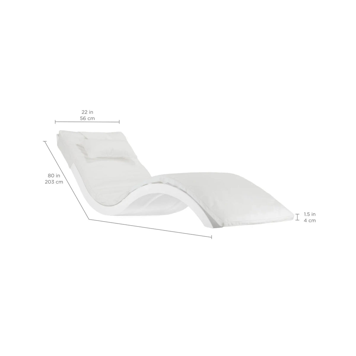 Ledge Lounger Signature Chaise Cushion with Pillow - view 5