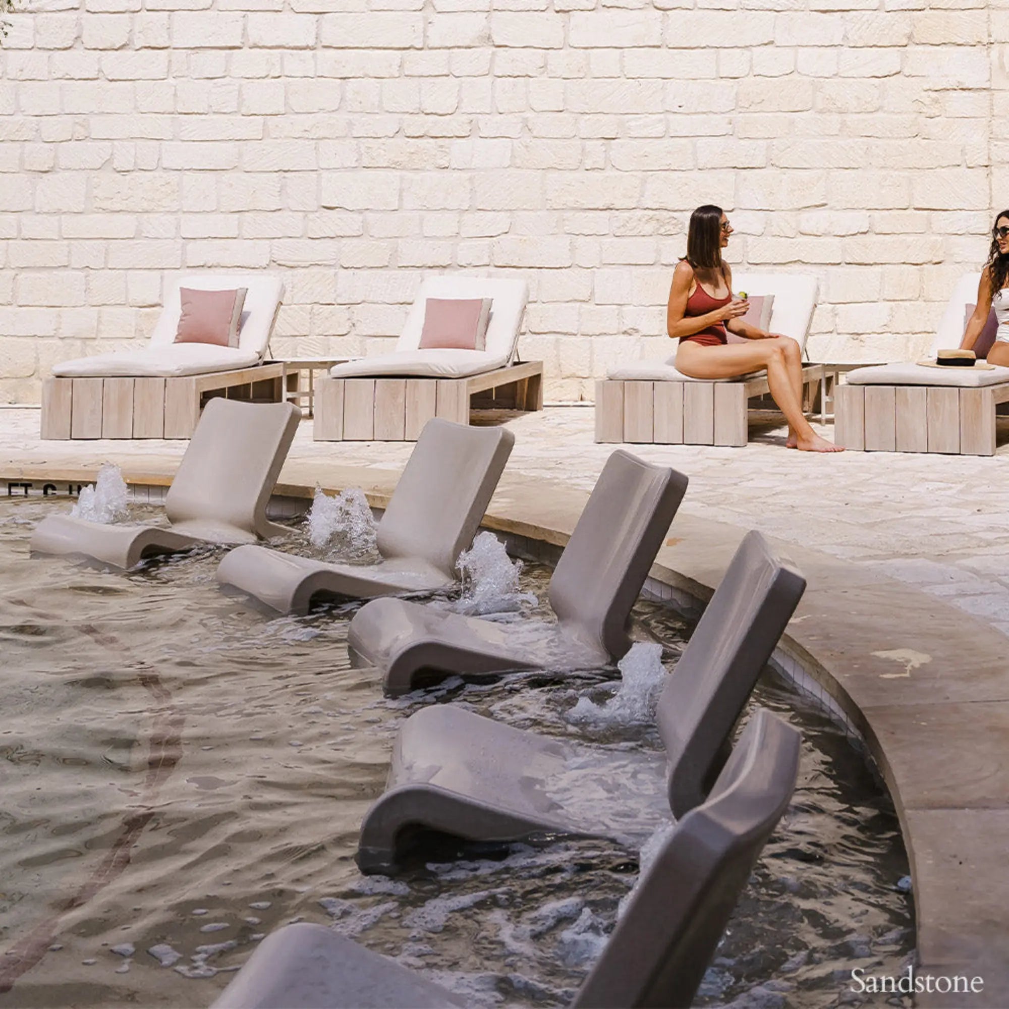 Line Lounge Chair | Modern In-Pool Outdoor Lounge Chair — Tupelo Goods Tupelo Goods