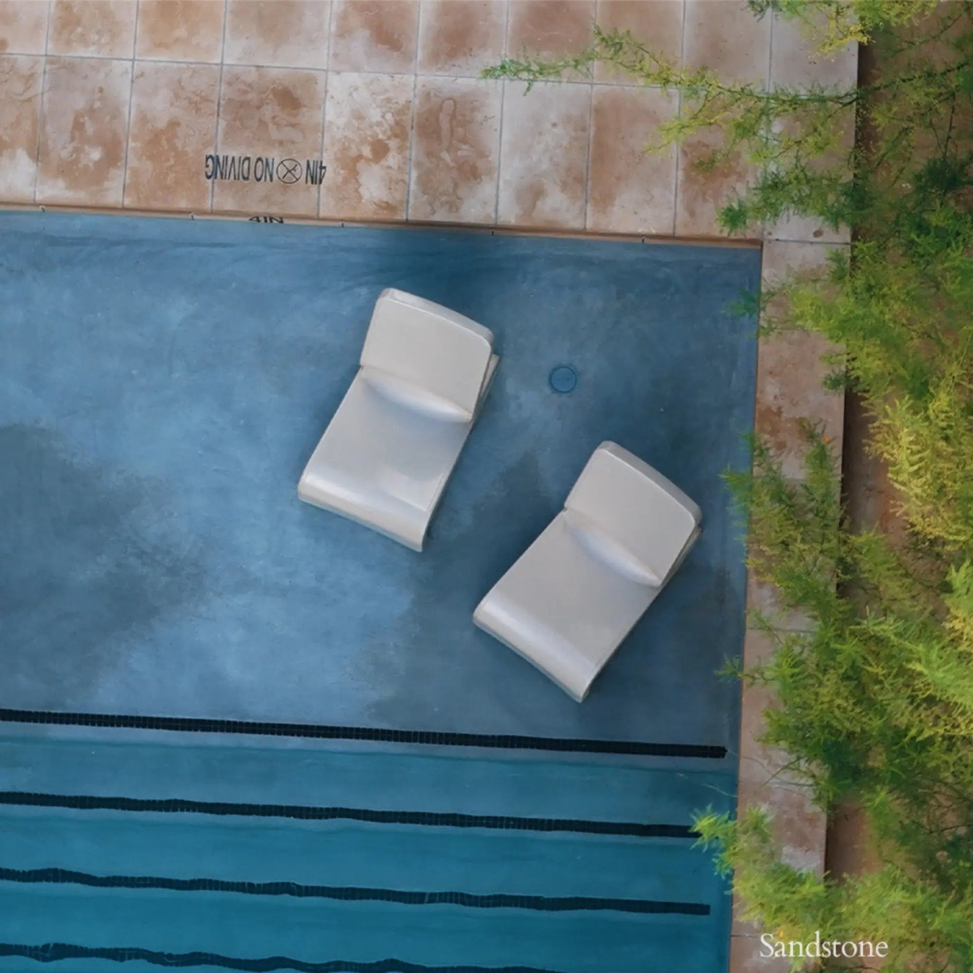Line Lounge Chair | Modern In-Pool Outdoor Lounge Chair — Tupelo Goods Tupelo Goods