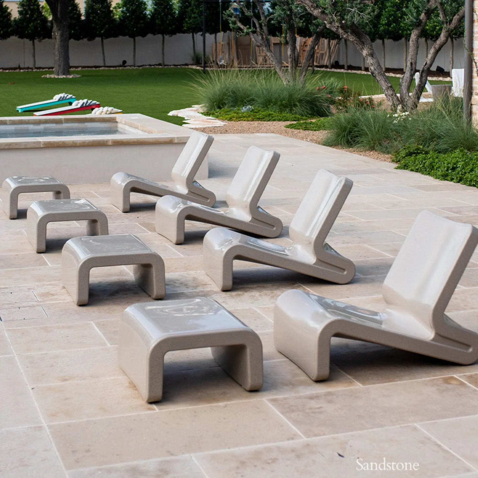 Line Lounge Chair | Modern In-Pool Outdoor Lounge Chair — Tupelo Goods Tupelo Goods