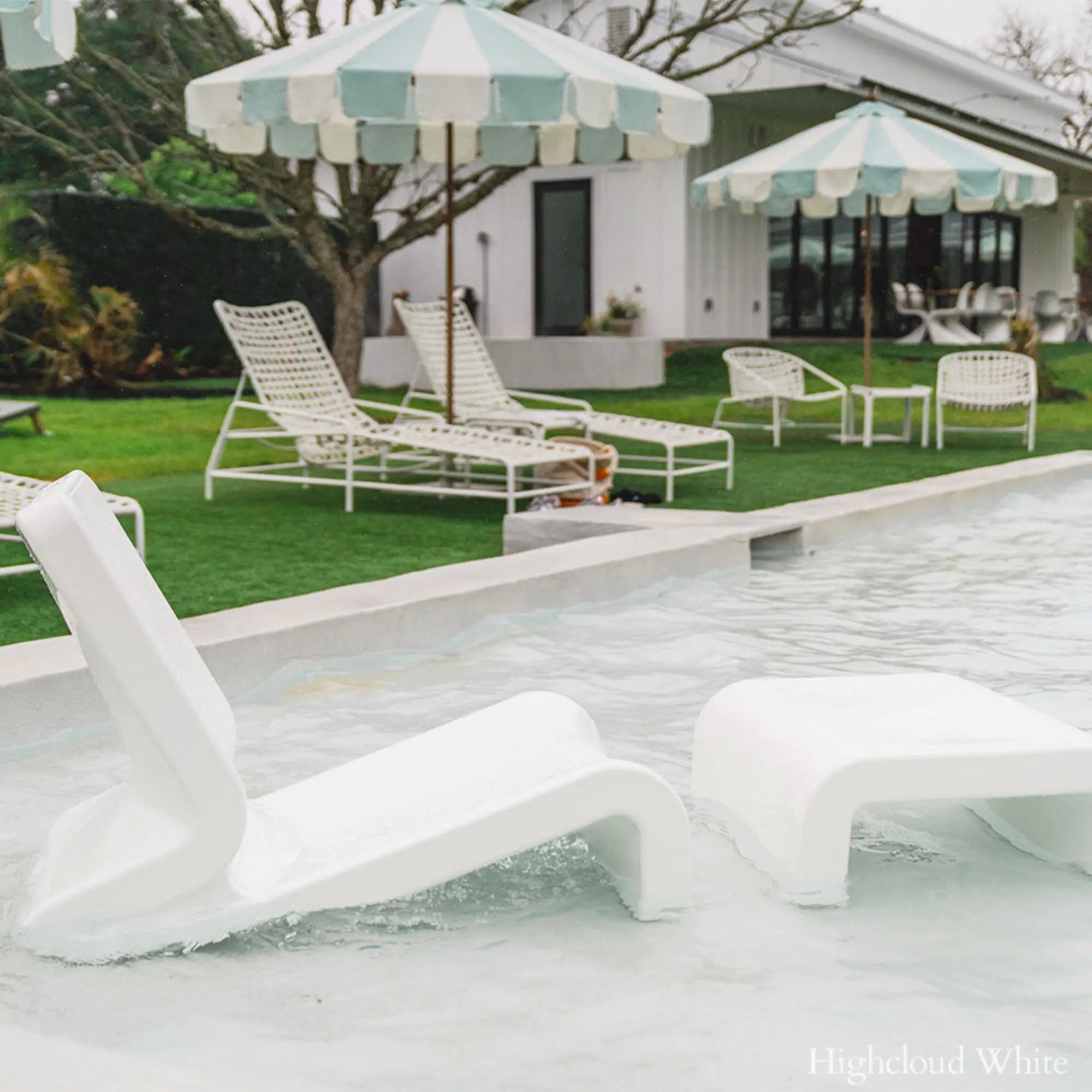 Line Lounge Chair | Modern In-Pool Outdoor Lounge Chair — Tupelo Goods Tupelo Goods
