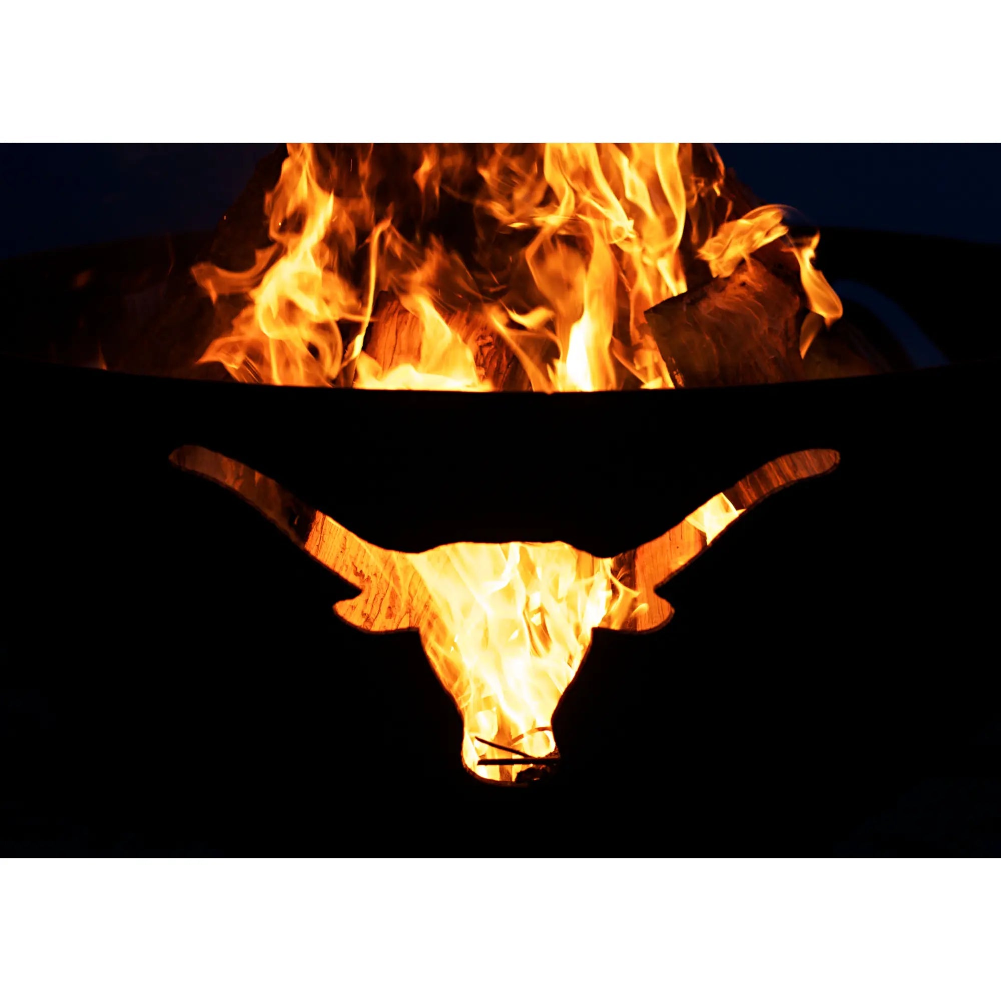Longhorn 36″ Round Wood Burning Fire Pit – Carbon Steel by Fire Pit Art Fire Pit Art
