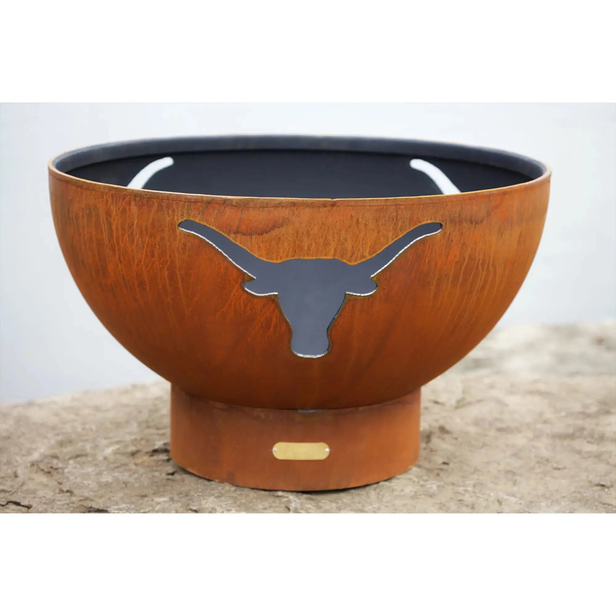 Longhorn 36″ Round Wood Burning Fire Pit – Carbon Steel by Fire Pit Art Fire Pit Art