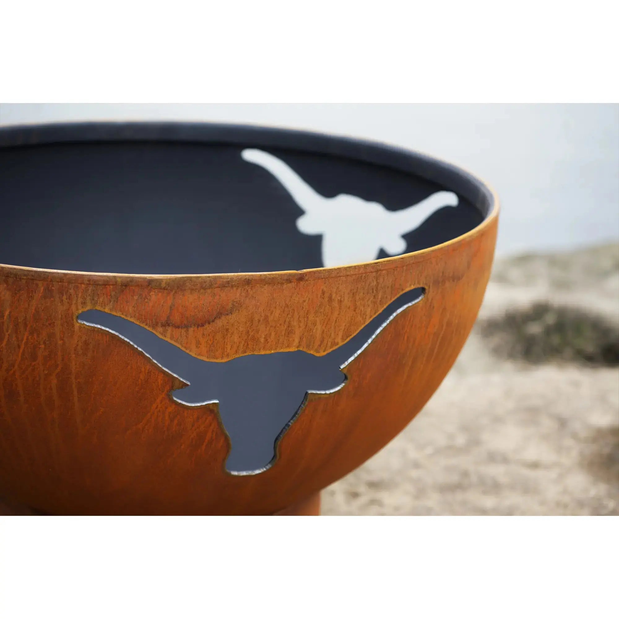 Longhorn 36″ Round Wood Burning Fire Pit – Carbon Steel by Fire Pit Art Fire Pit Art