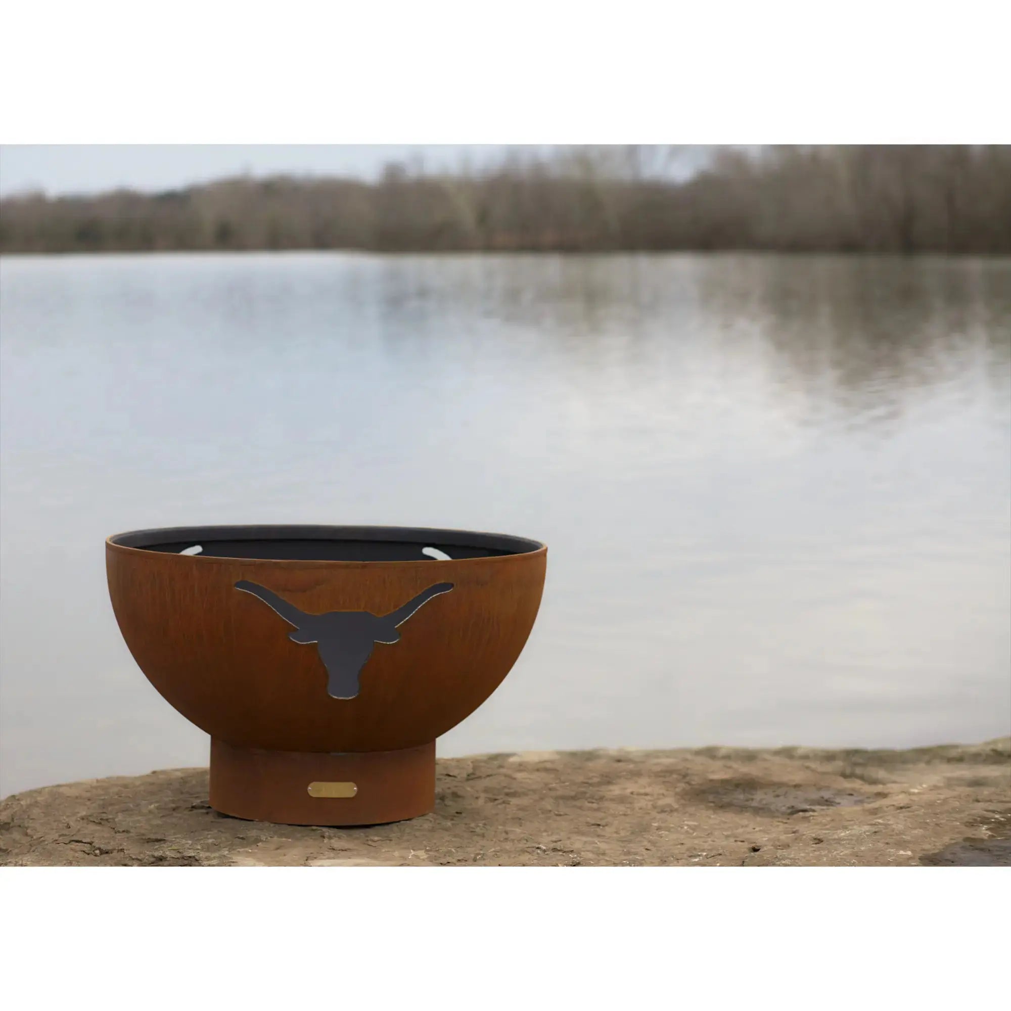 Longhorn 36″ Round Wood Burning Fire Pit – Carbon Steel by Fire Pit Art Fire Pit Art