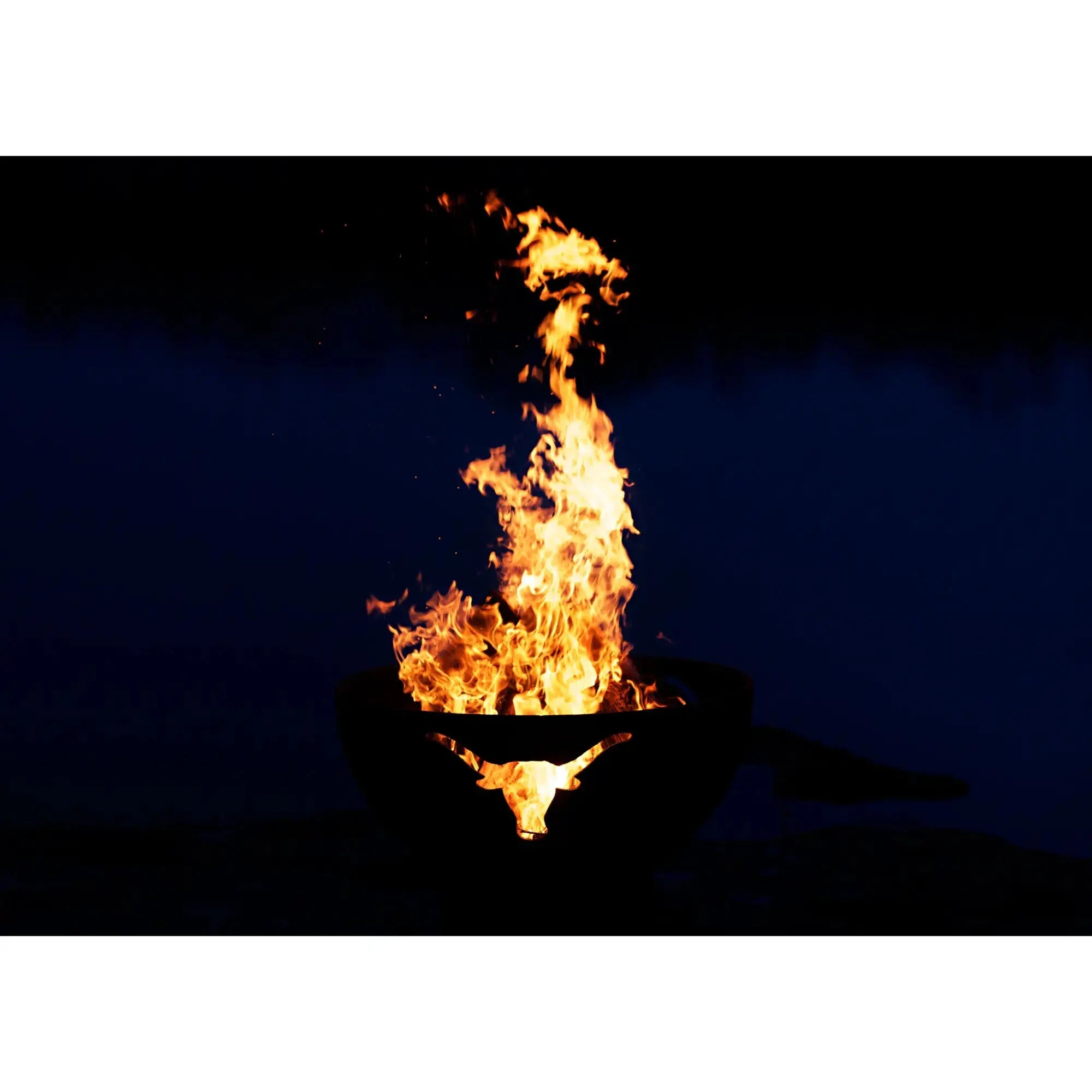 Longhorn 36″ Round Wood Burning Fire Pit – Carbon Steel by Fire Pit Art Fire Pit Art