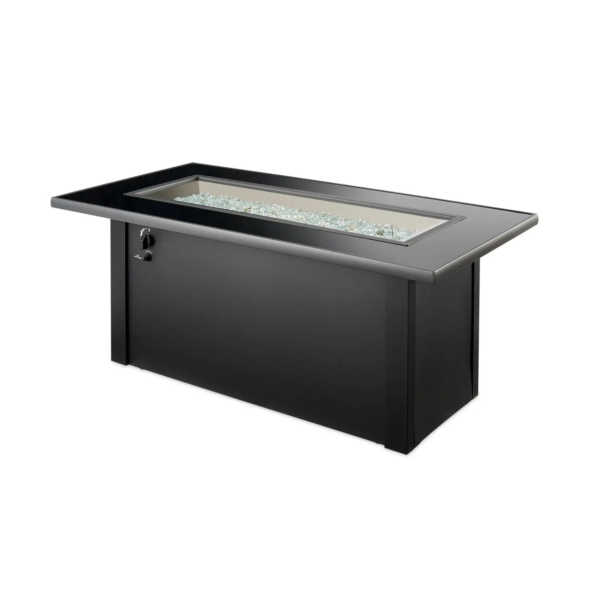 Monte Carlo 59″ Linear Gas Fire Table – Black Glass – The Outdoor GreatRoom Company The Outdoor GreatRoom Company