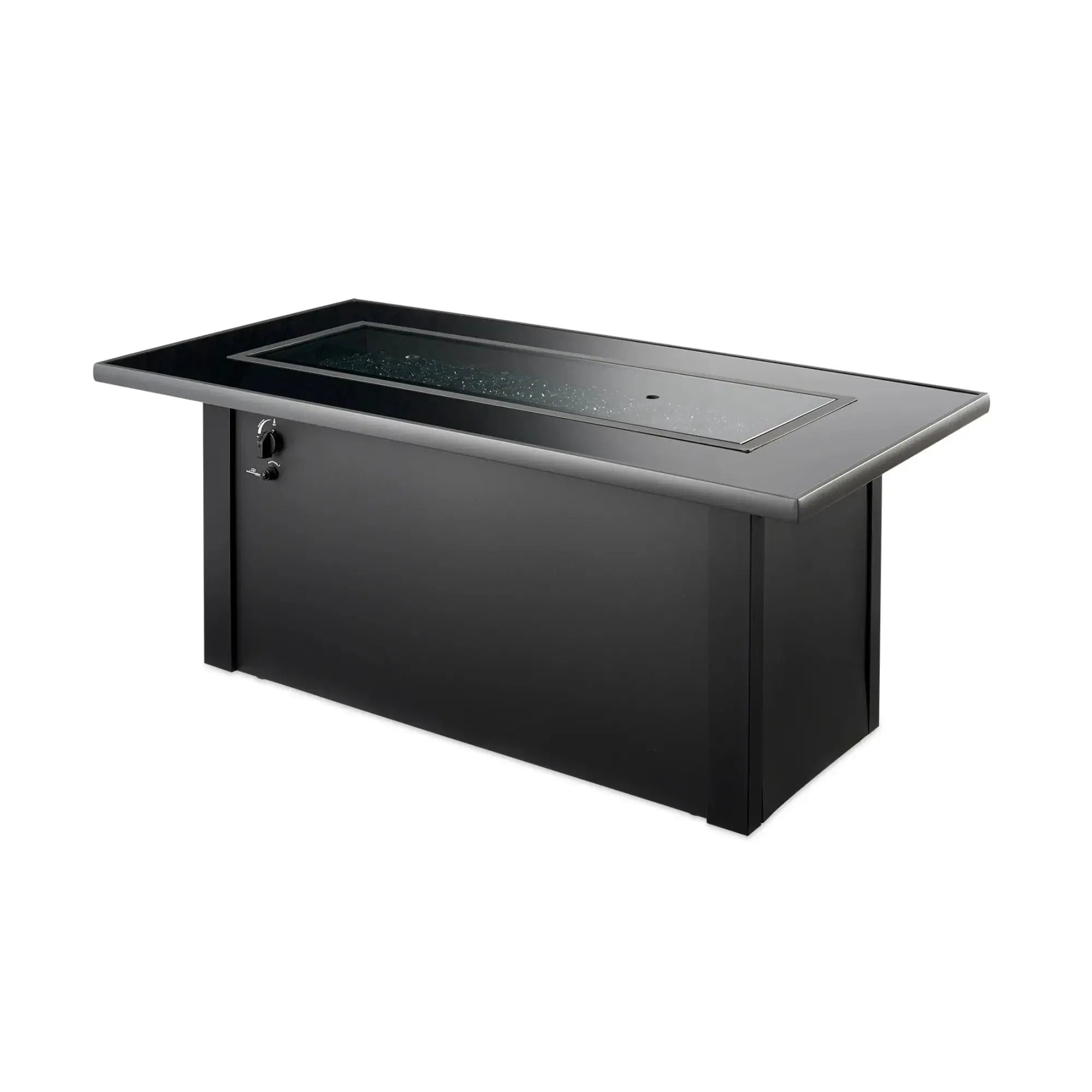 Monte Carlo 59″ Linear Gas Fire Table – Black Glass – The Outdoor GreatRoom Company The Outdoor GreatRoom Company