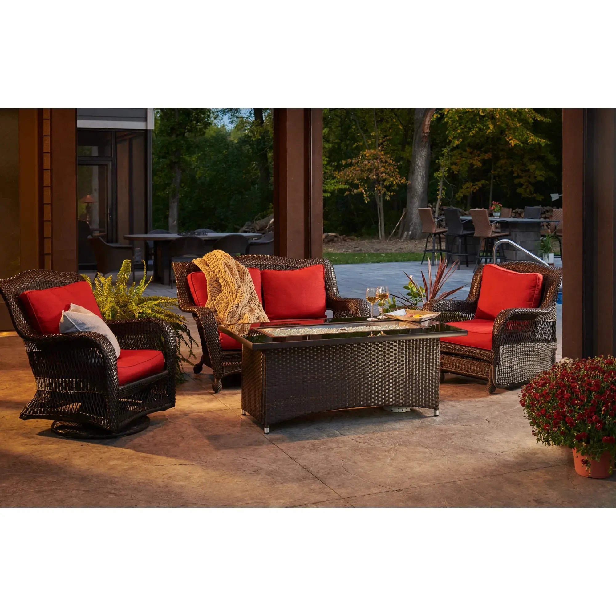 Montego 59″ Linear Gas Fire Table – The Outdoor GreatRoom Company The Outdoor GreatRoom Company