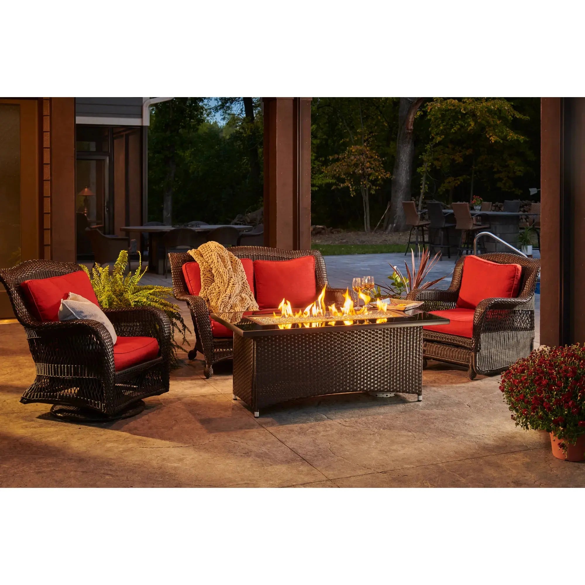 Montego 59″ Linear Gas Fire Table – The Outdoor GreatRoom Company The Outdoor GreatRoom Company