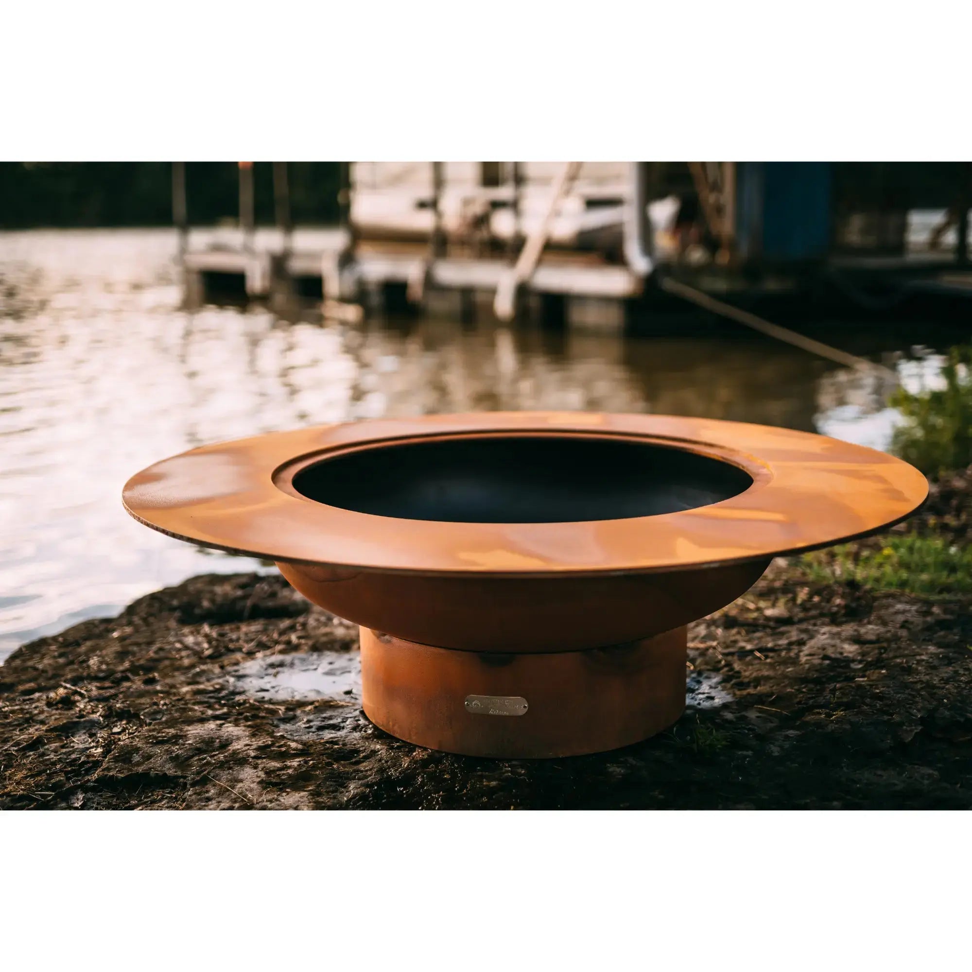 Magnum 54″ Round Wood Burning Fire Pit – Carbon Steel by Fire Pit Art Fire Pit Art