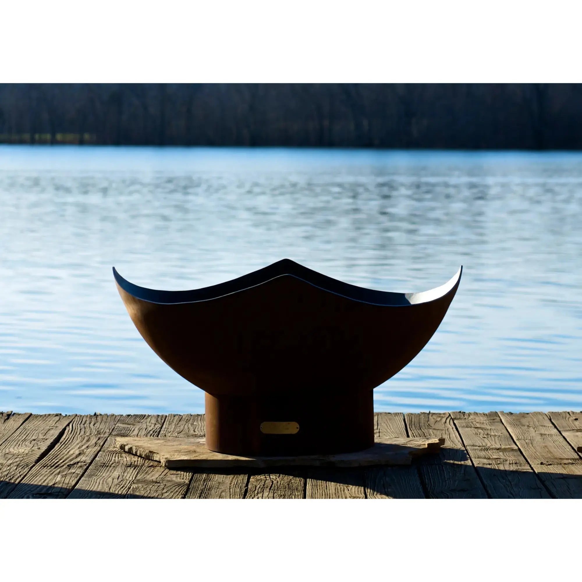 Manta Ray 36″ Round Wood Burning Fire Pit – Carbon Steel by Fire Pit Art Fire Pit Art