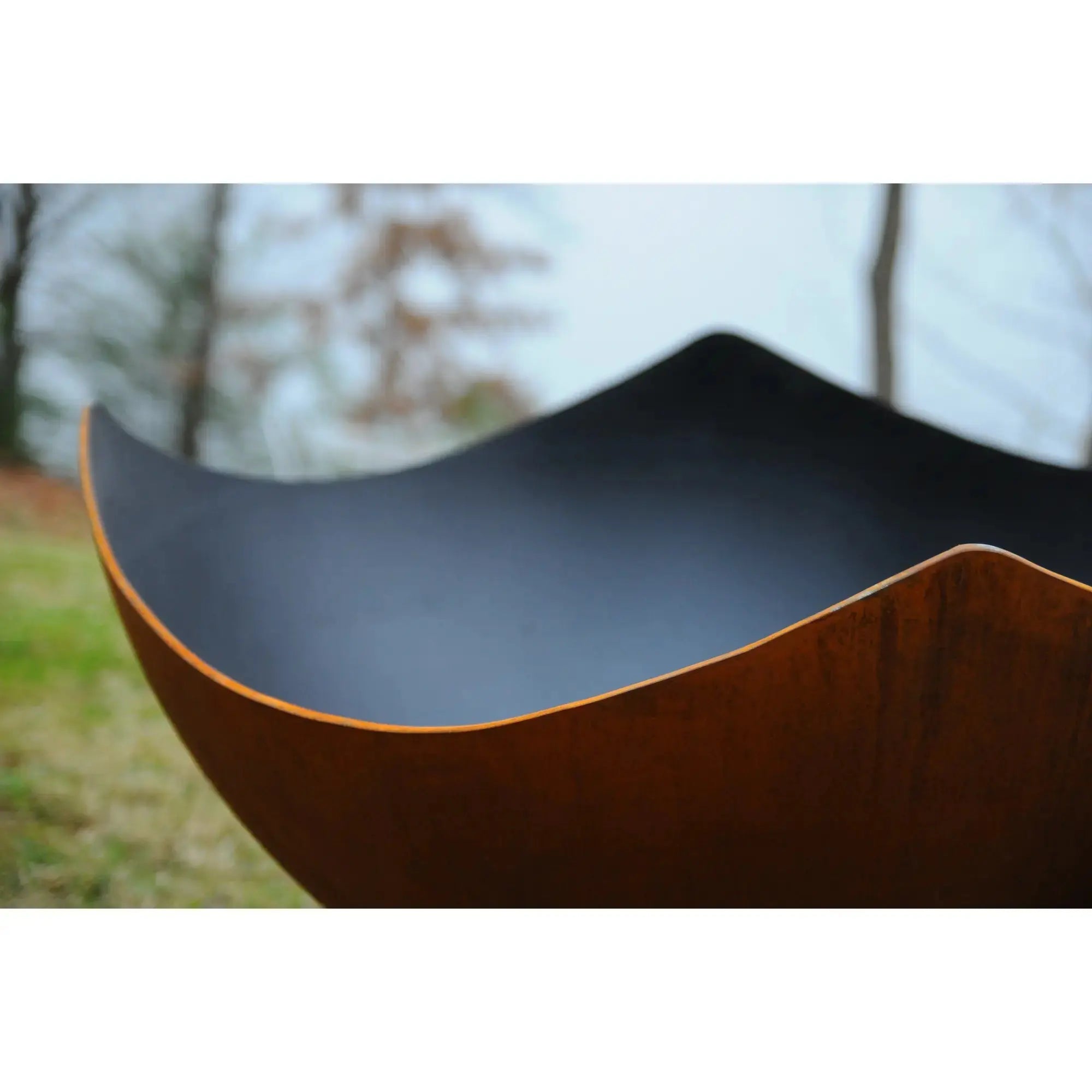 Manta Ray 36″ Round Wood Burning Fire Pit – Carbon Steel by Fire Pit Art Fire Pit Art