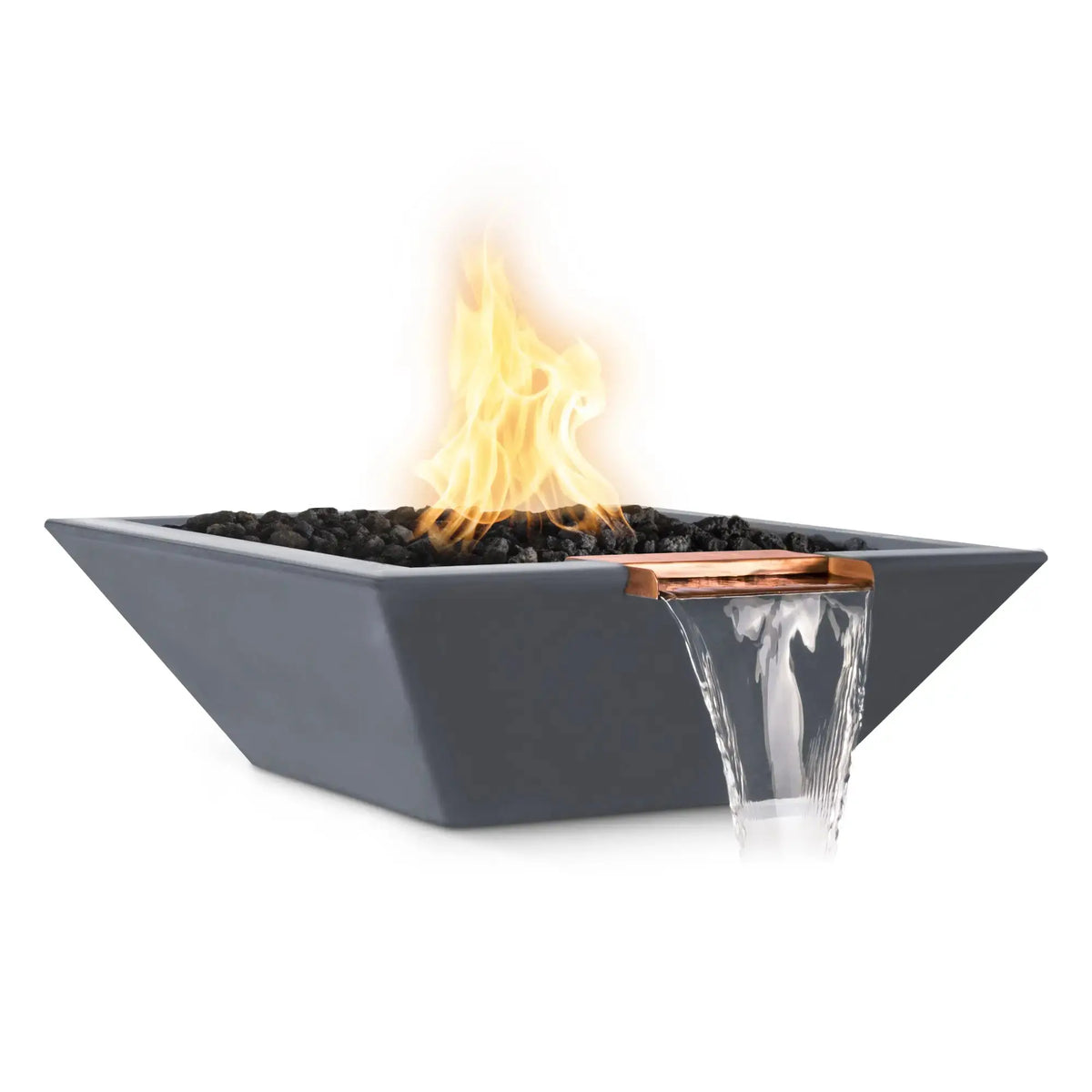 Maya 30" Square Concrete Fire & Water Bowl – The Outdoor Plus The Outdoor Plus
