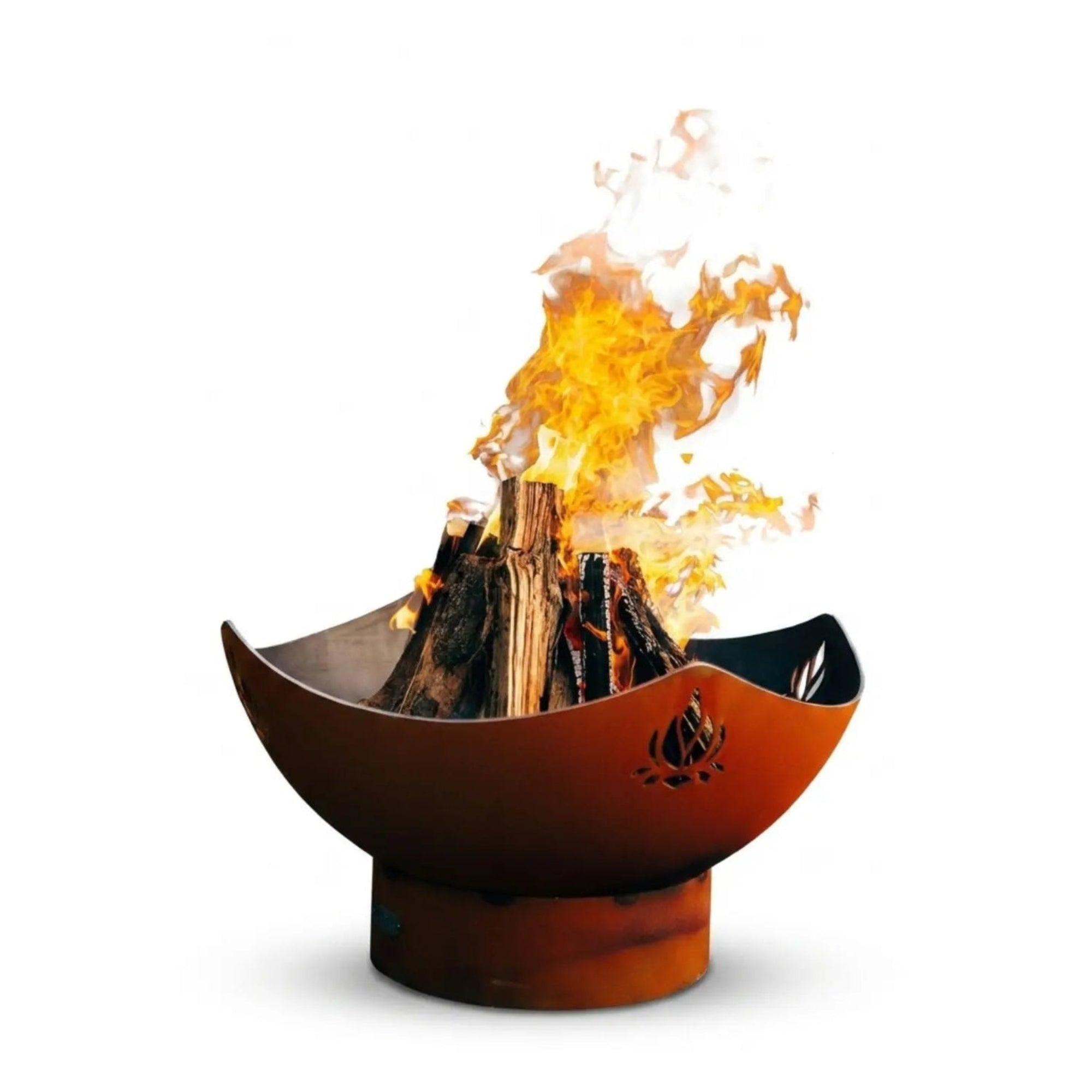 Namaste 36″ Round Wood Burning Fire Pit – Carbon Steel by Fire Pit Art Fire Pit Art