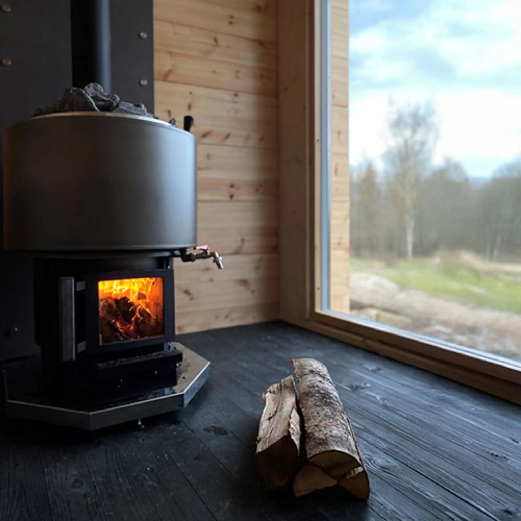 Narvi Luosto VS Wood-Burning Sauna Stove with Water Tank 16 kW Narvi