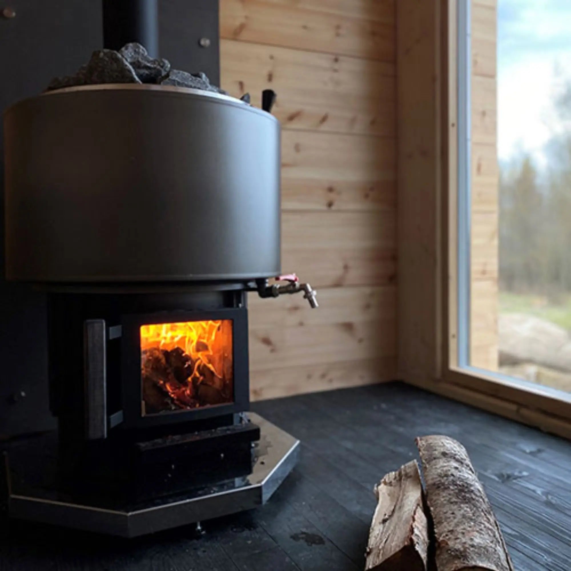 Narvi Luosto VS Wood-Burning Sauna Stove with Water Tank 16 kW Narvi