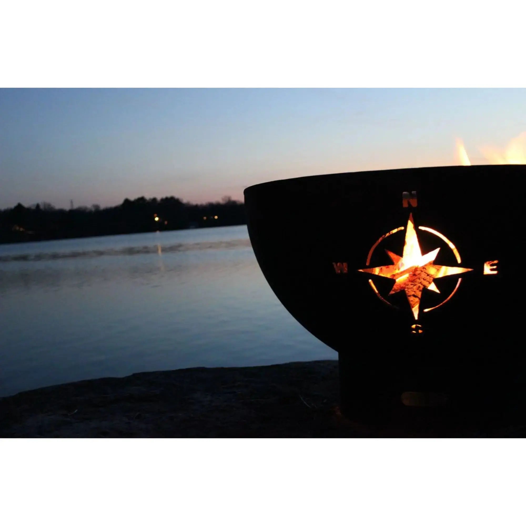 Navigator 36″ Round Wood Burning Fire Pit – Carbon Steel by Fire Pit Art Fire Pit Art