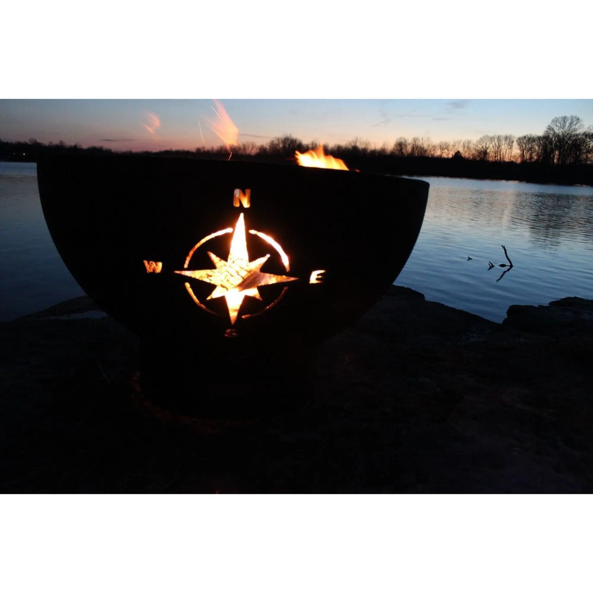 Navigator 36″ Round Wood Burning Fire Pit – Carbon Steel by Fire Pit Art Fire Pit Art