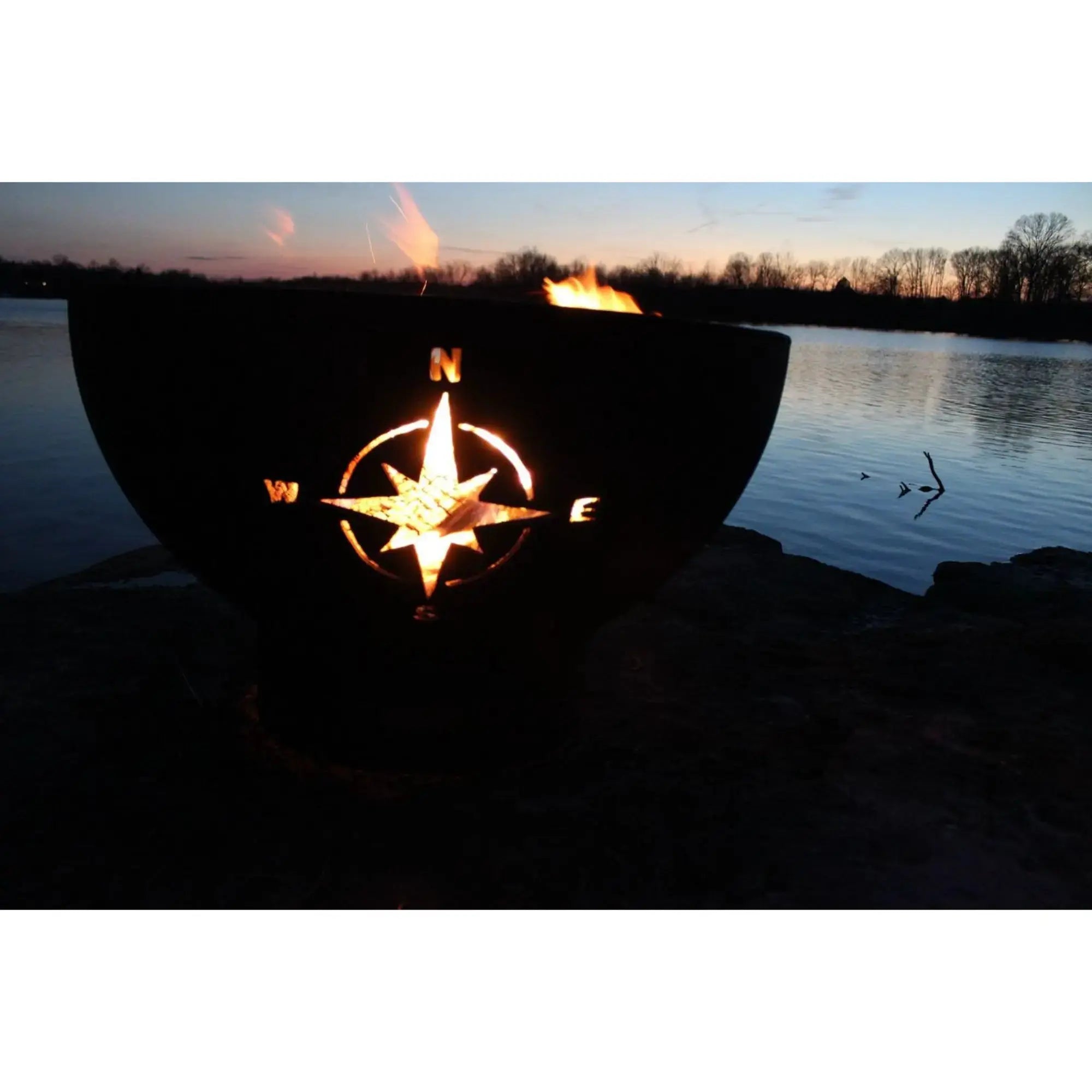 Navigator 36″ Round Wood Burning Fire Pit – Carbon Steel by Fire Pit Art Fire Pit Art